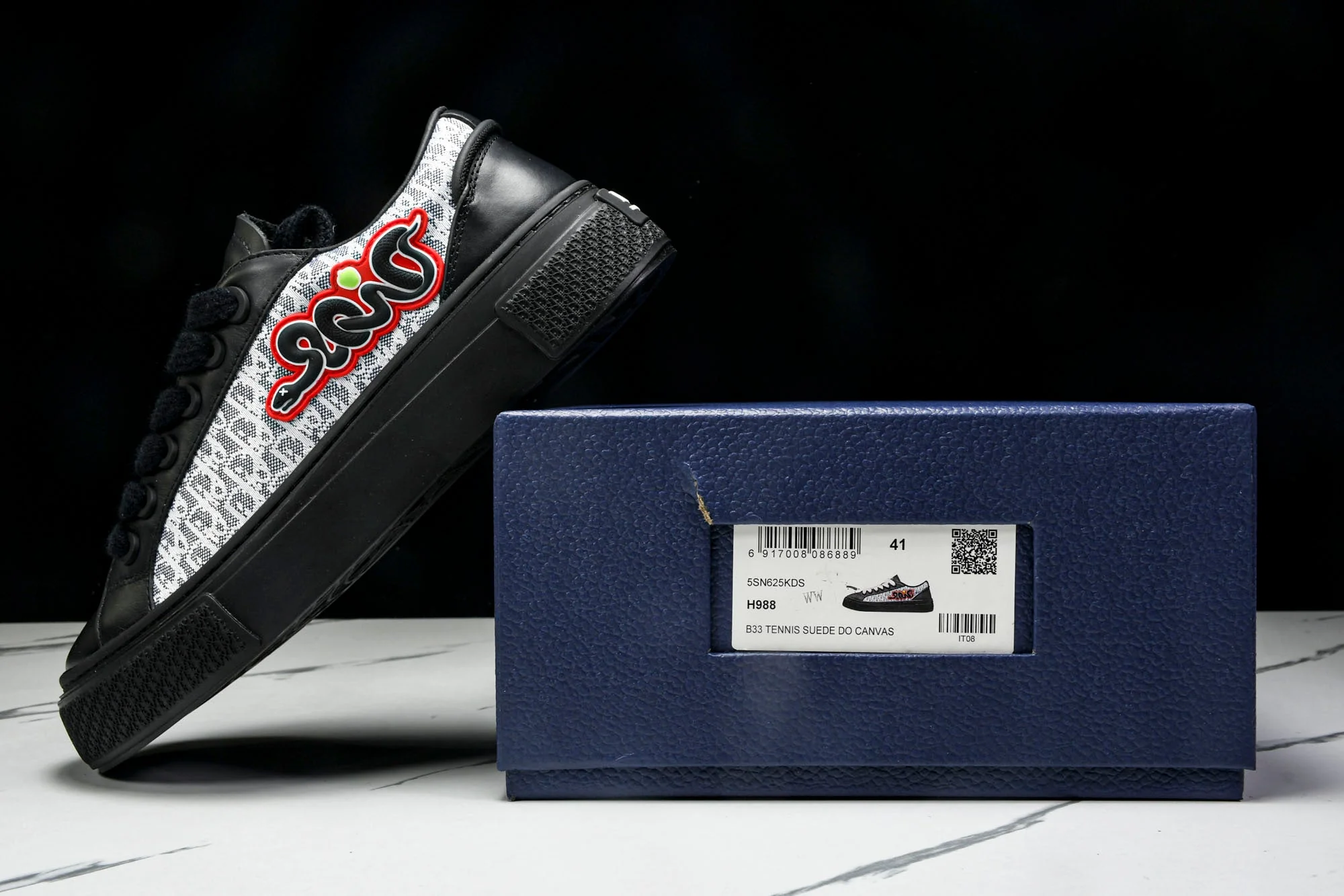 D1or x KAWS B33 Spin Sneaker 'Black'