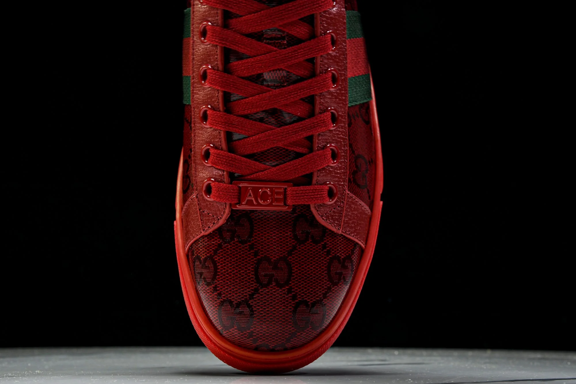 Guссi Ace Web 'Red Monogram'