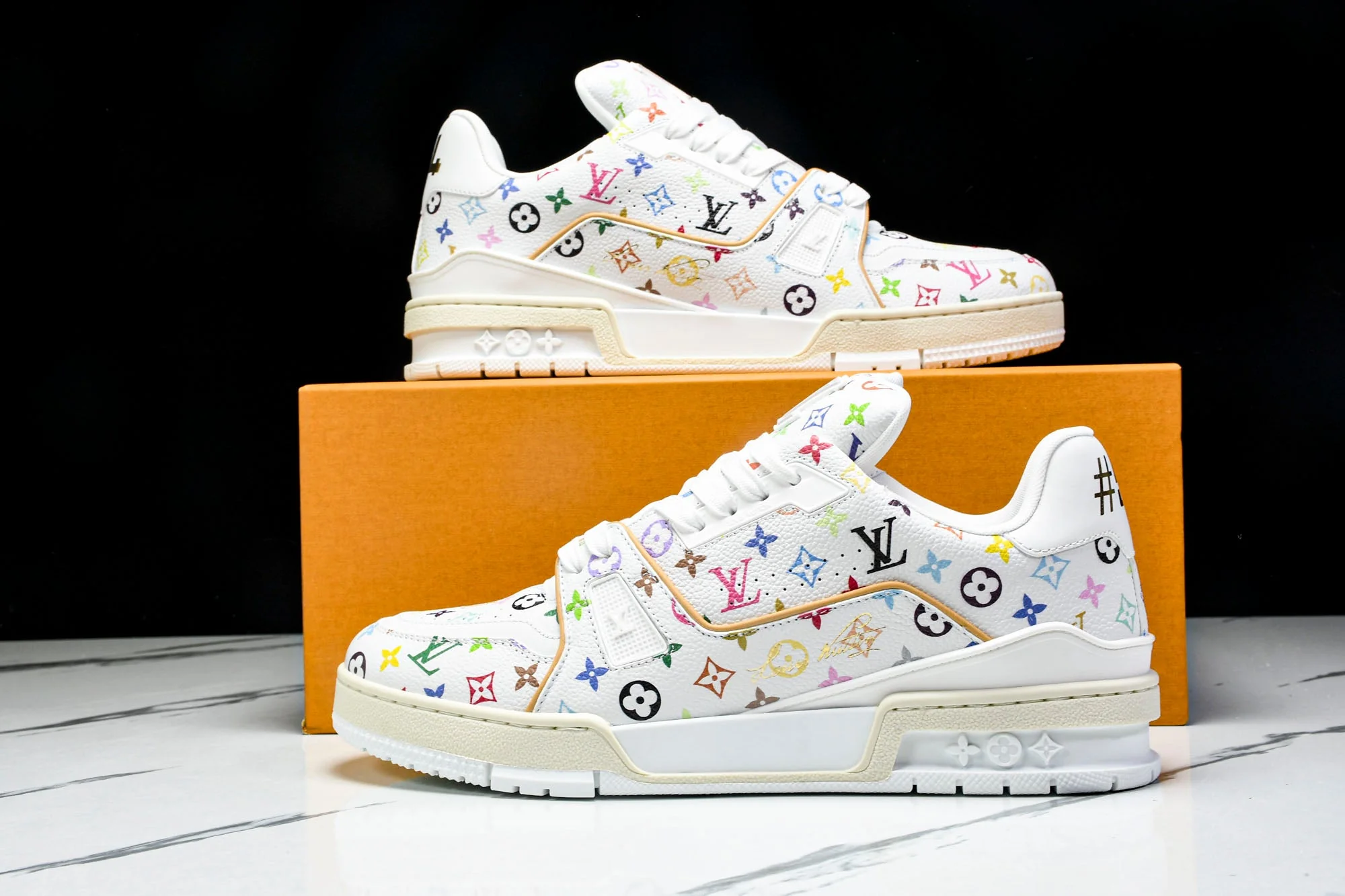 Louis Vuittоп Trainer Low x Takashi Murakami 'White Multicolor'