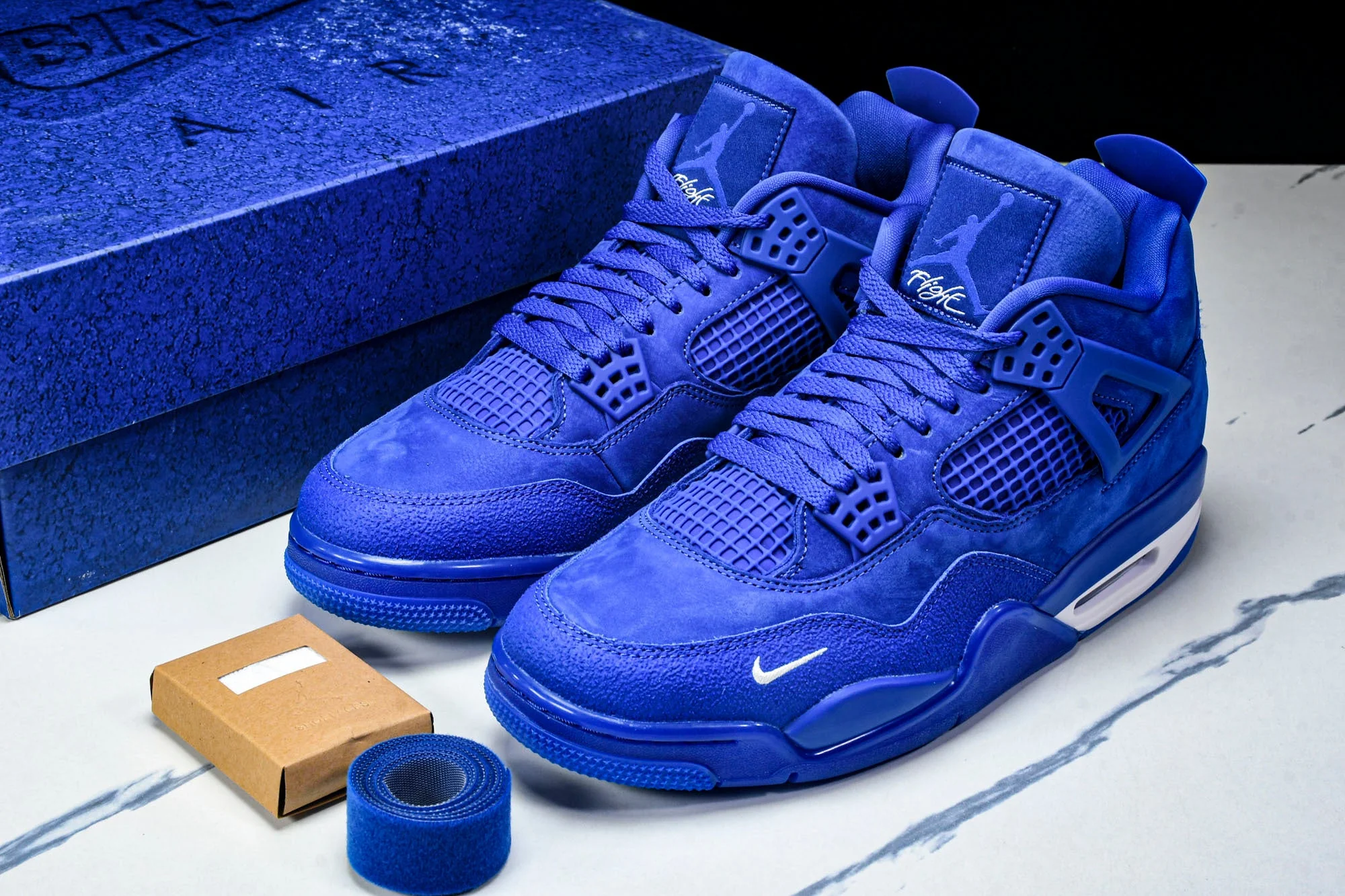 Nigel Sylvester x AJ4 Retro OG Brick by Brick 'Blue' (Unreleased)