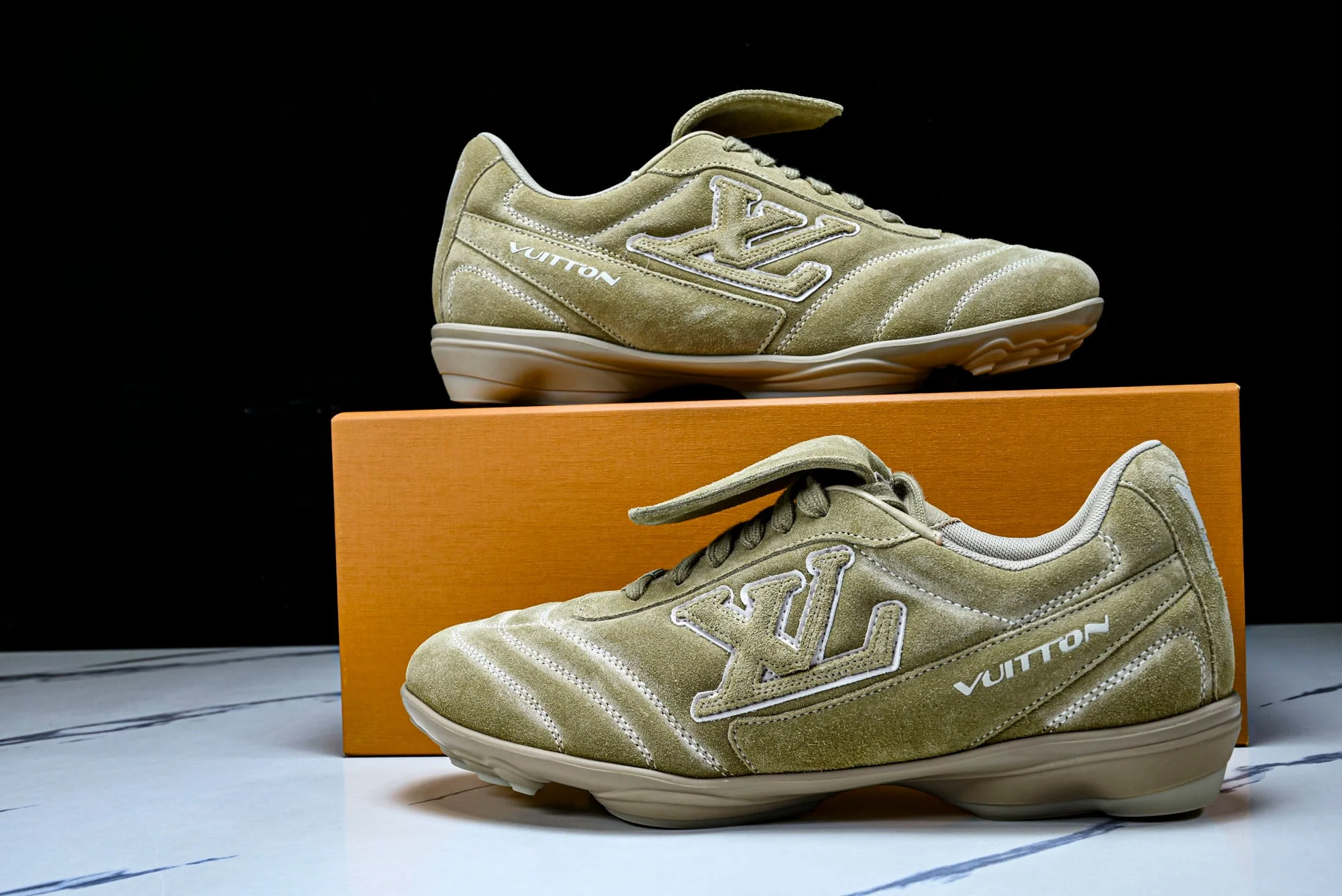 Louis Vuittоп Footprint Soccer Sneaker 'Beige Suede'