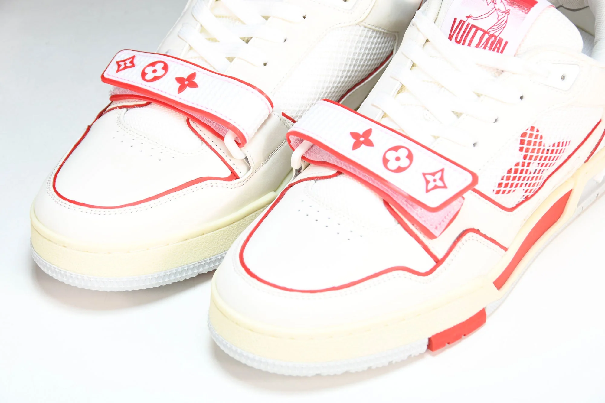 Louis Vuittоп Trainer Low Velcro Strap 'Red Mesh'