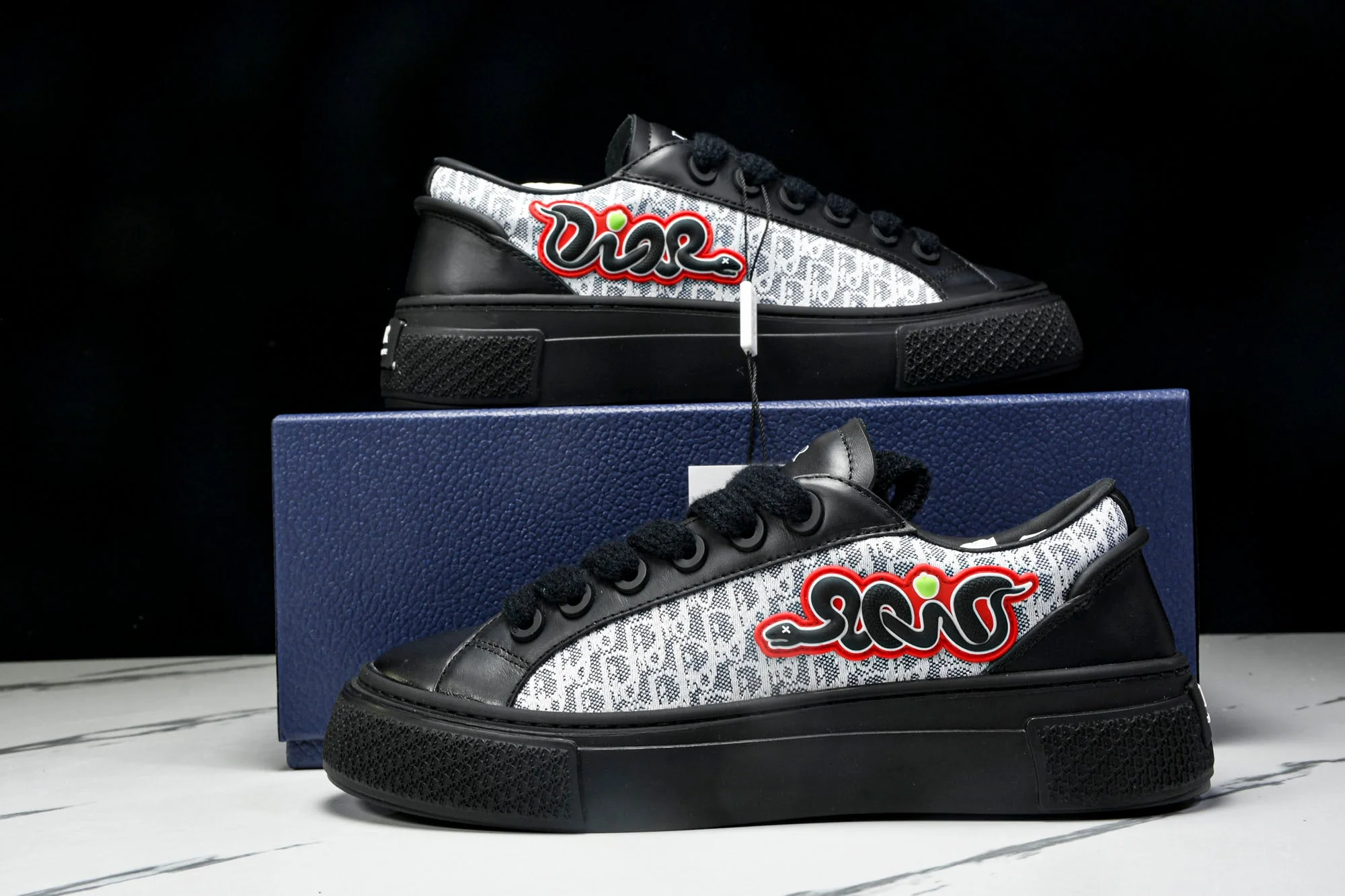 D1or x KAWS B33 Spin Sneaker 'Black'