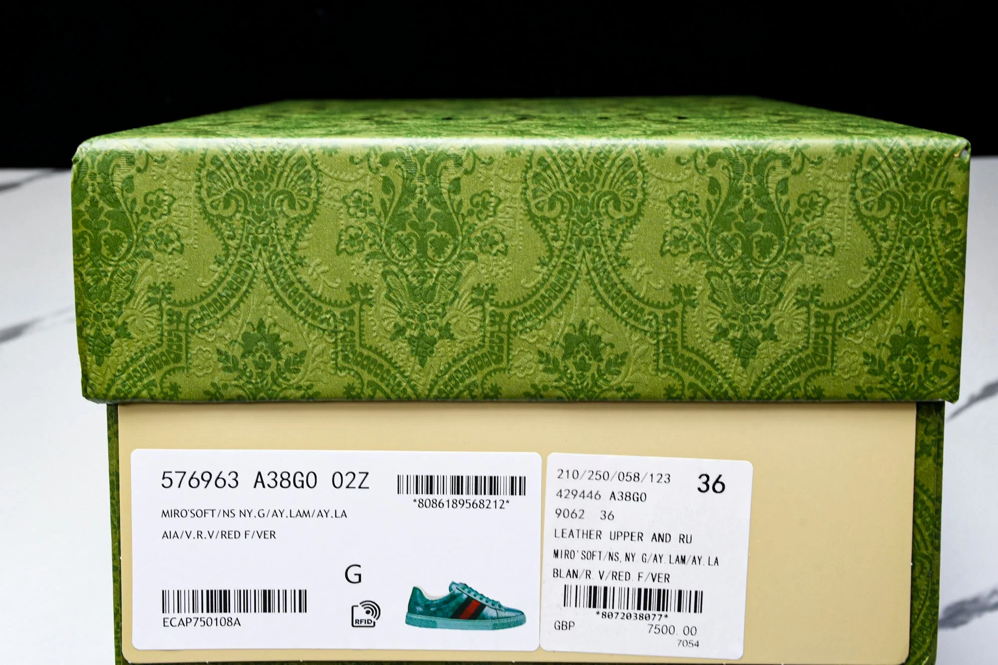 Guссi Ace Web 'Green Monogram'