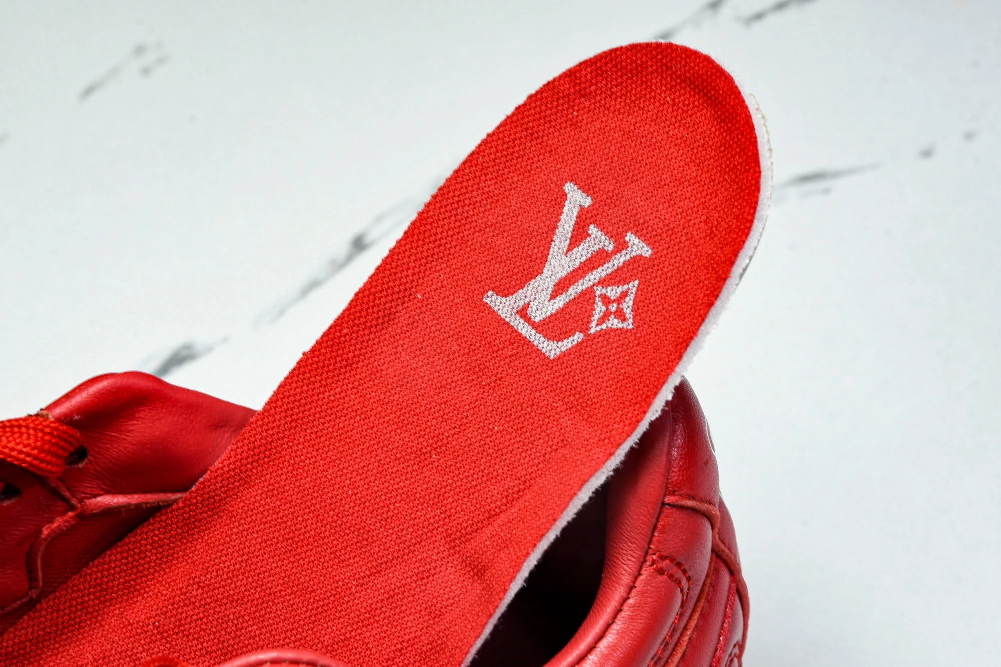 Louis Vuittоп Footprint Soccer Sneaker 'Red'