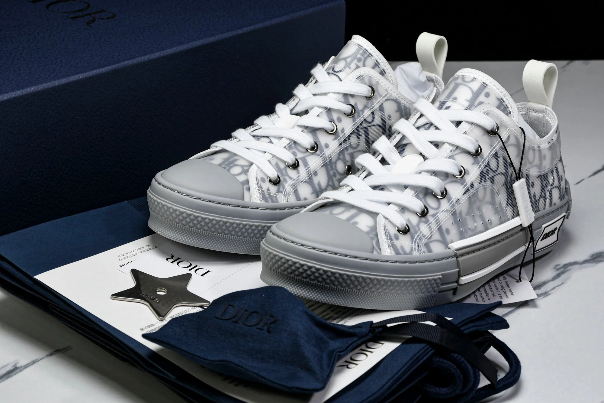 D1or B23 Low 'Oblique Grey Navy'