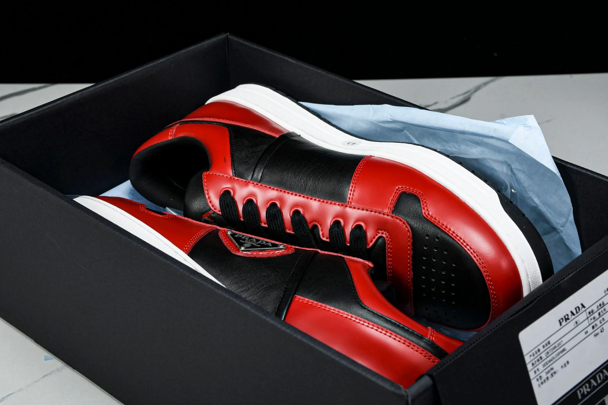 Prada Downtown Sneaker 'Black Red'