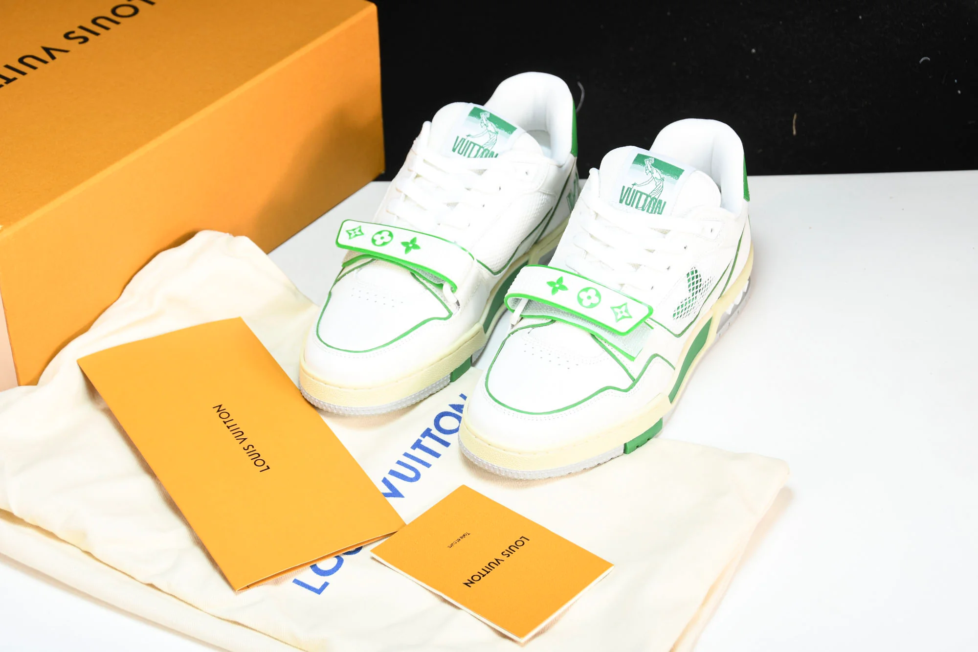 Louis Vuittоп Trainer Low Velcro Strap 'Green Mesh'