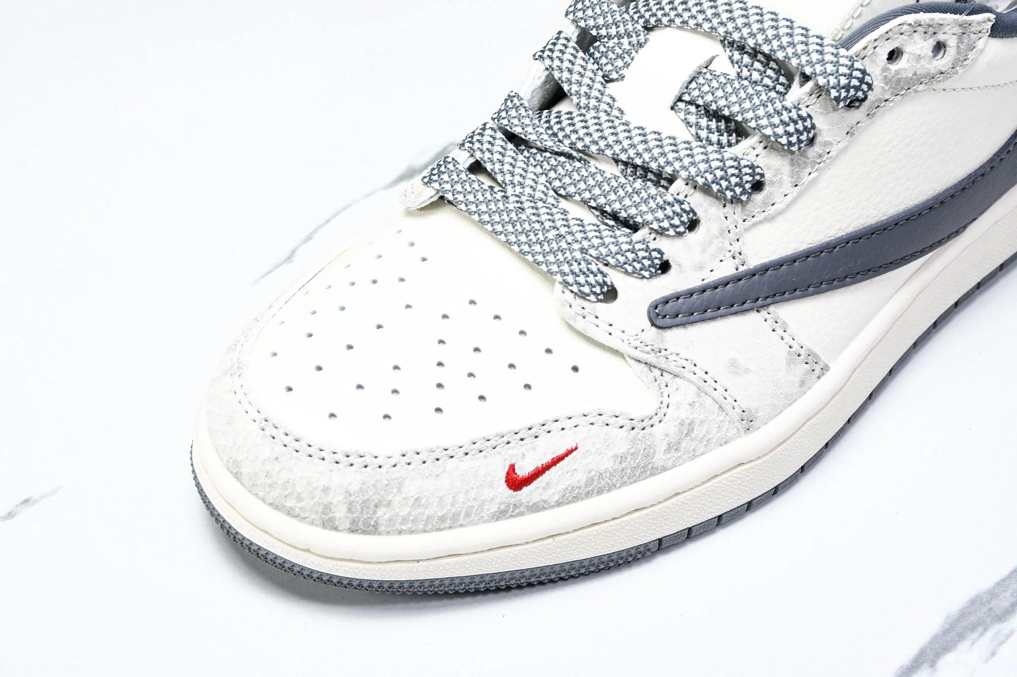 Travis Scott AJ1 Low x Year of The Snake 'White Grey' (Custom)