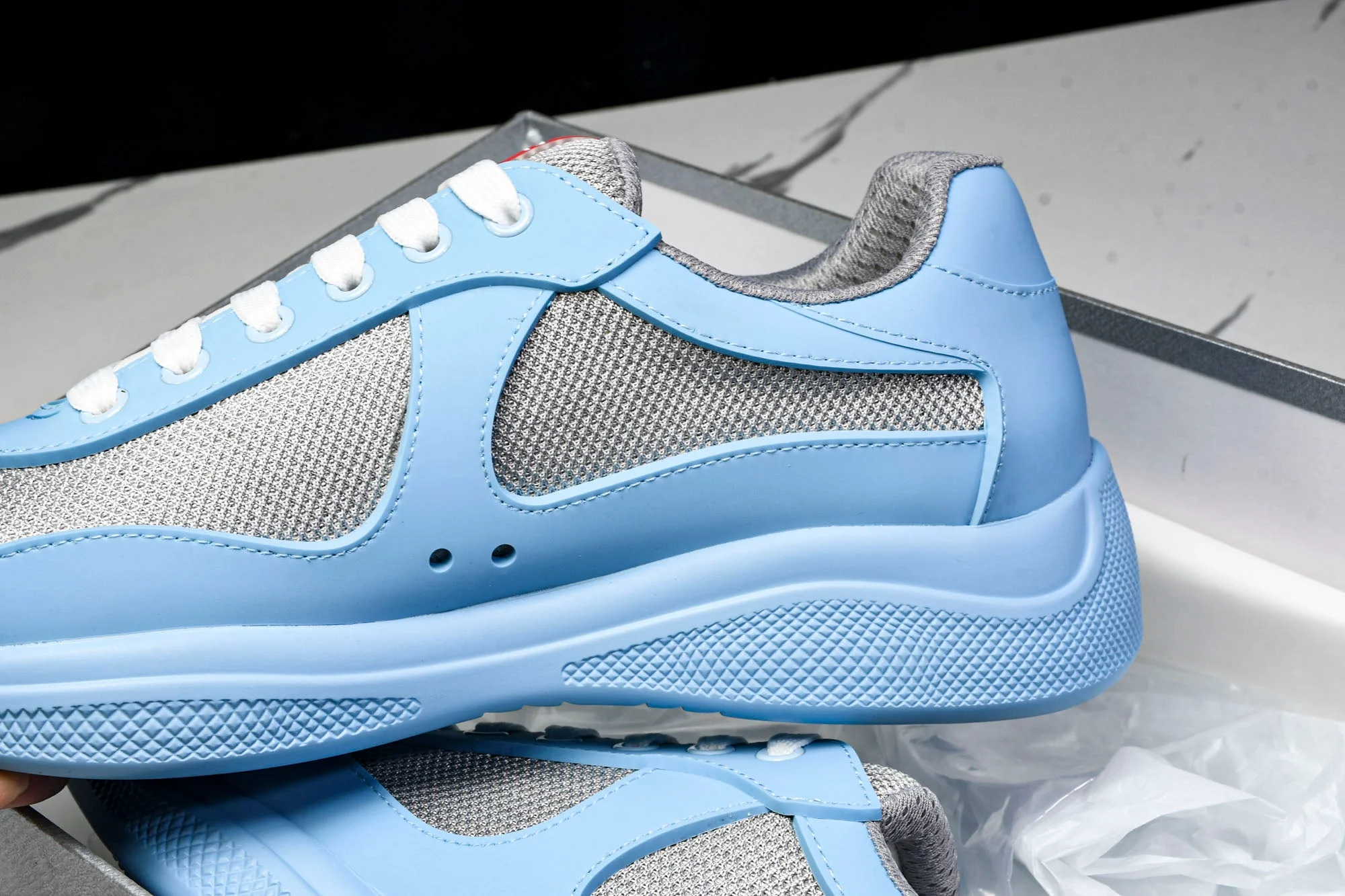 Prada America's Cup Sneaker Soft Rubber 'Light Blue'