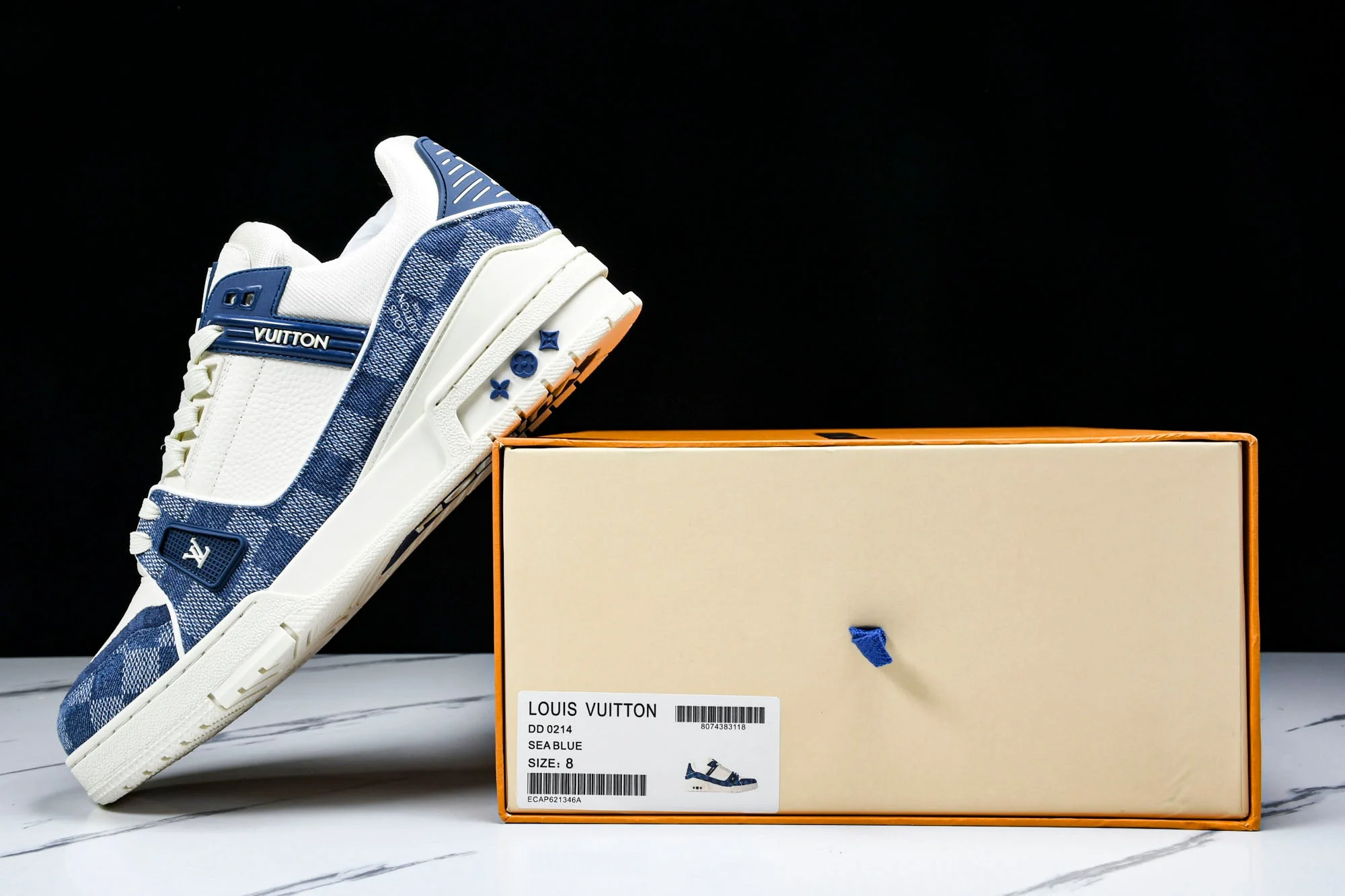 Louis Vuittоп Trainer Low 'Damier White Blue'