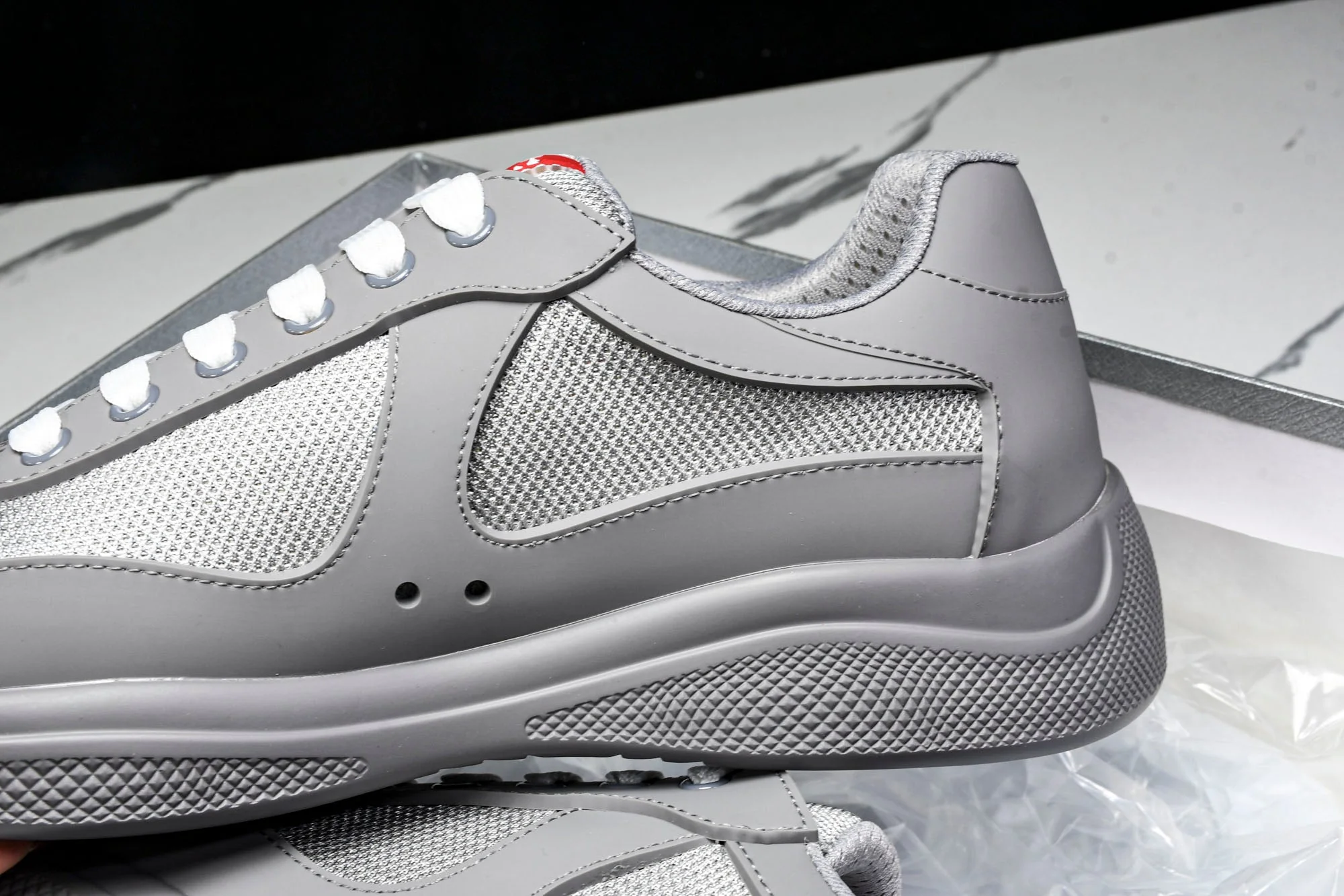 Prada America's Cup Sneaker Soft Rubber 'Steel Grey'