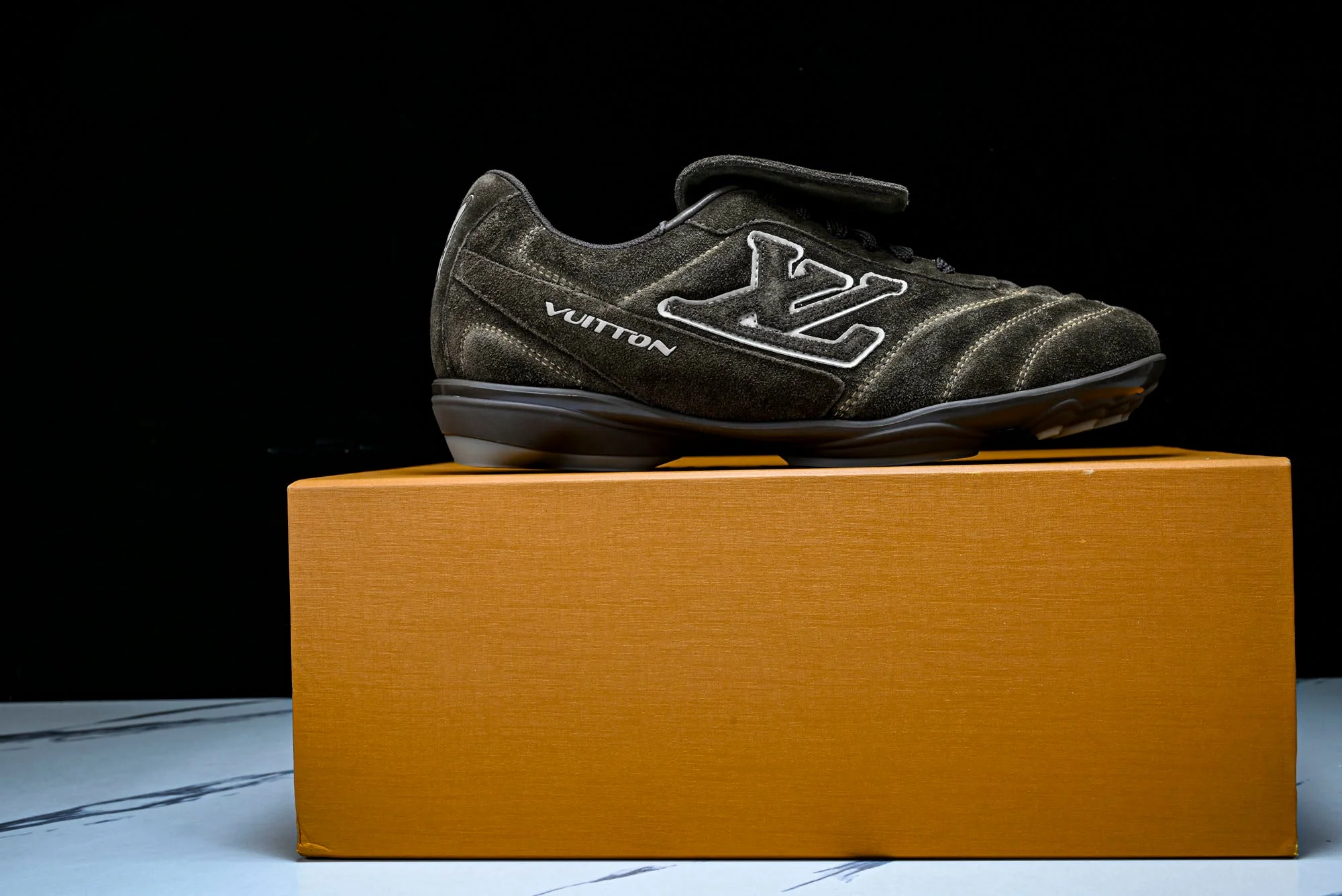 Louis Vuittоп Footprint Soccer Sneaker 'Brown Suede'