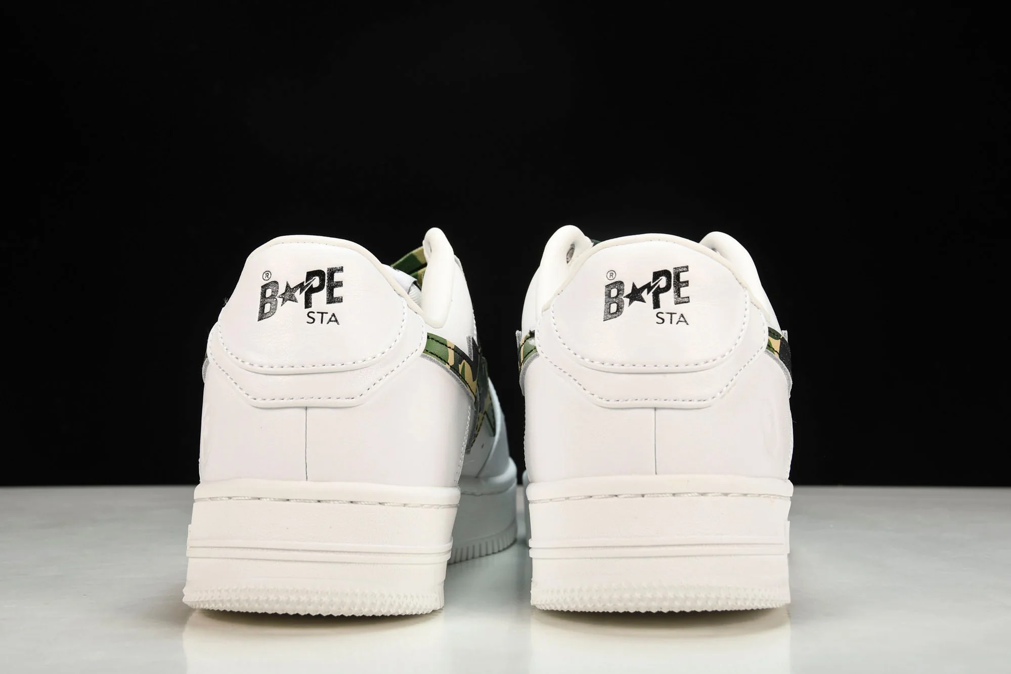 A Bathing Ape Bape Sta 'White ABC Camo Green'