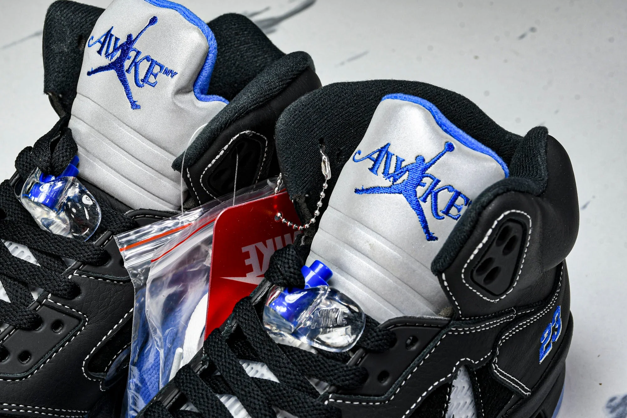 AJ5 Retro x Awake NY 'Black Racer Blue'