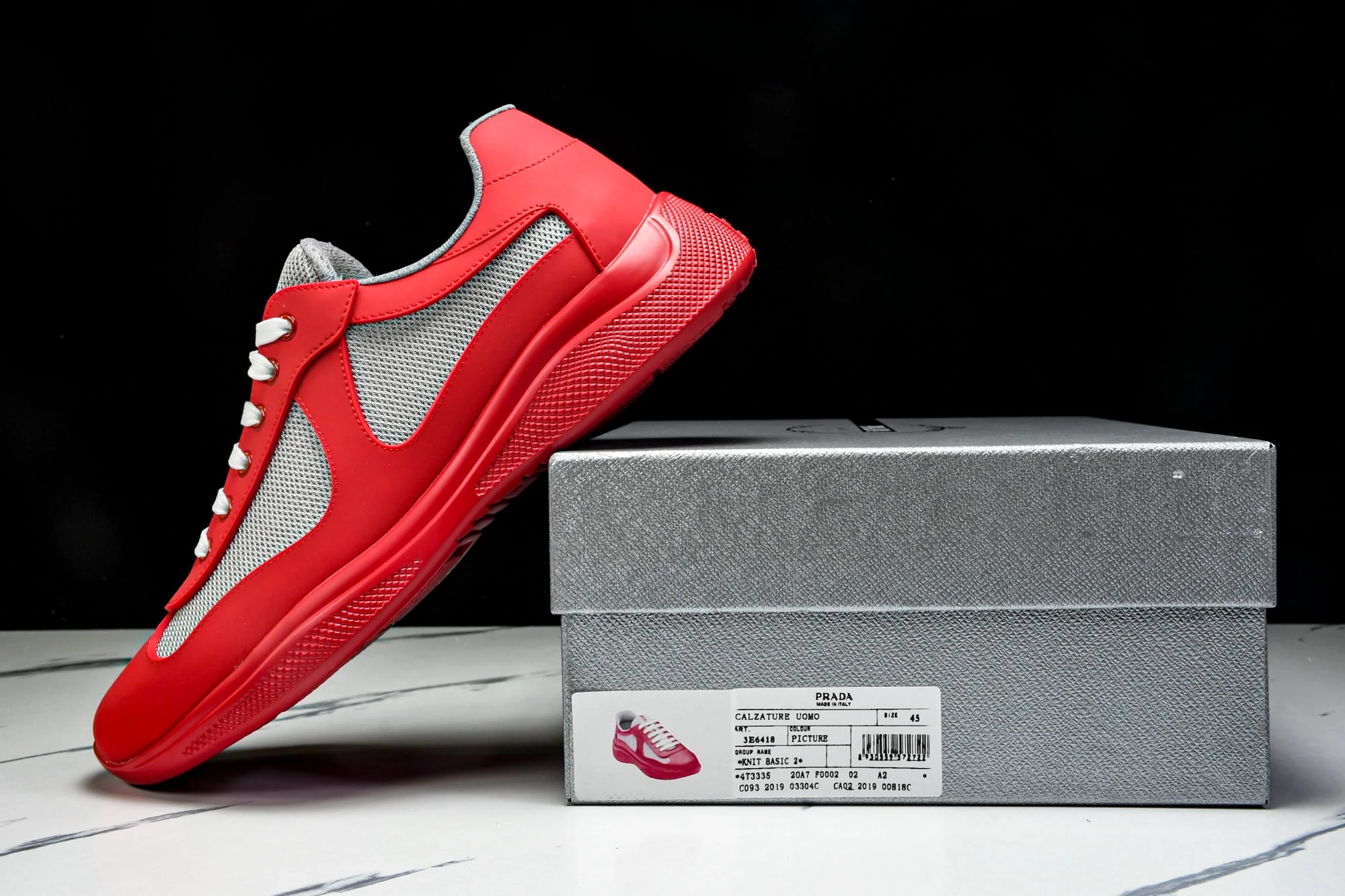 Prada America's Cup Sneaker Soft Rubber 'Red'