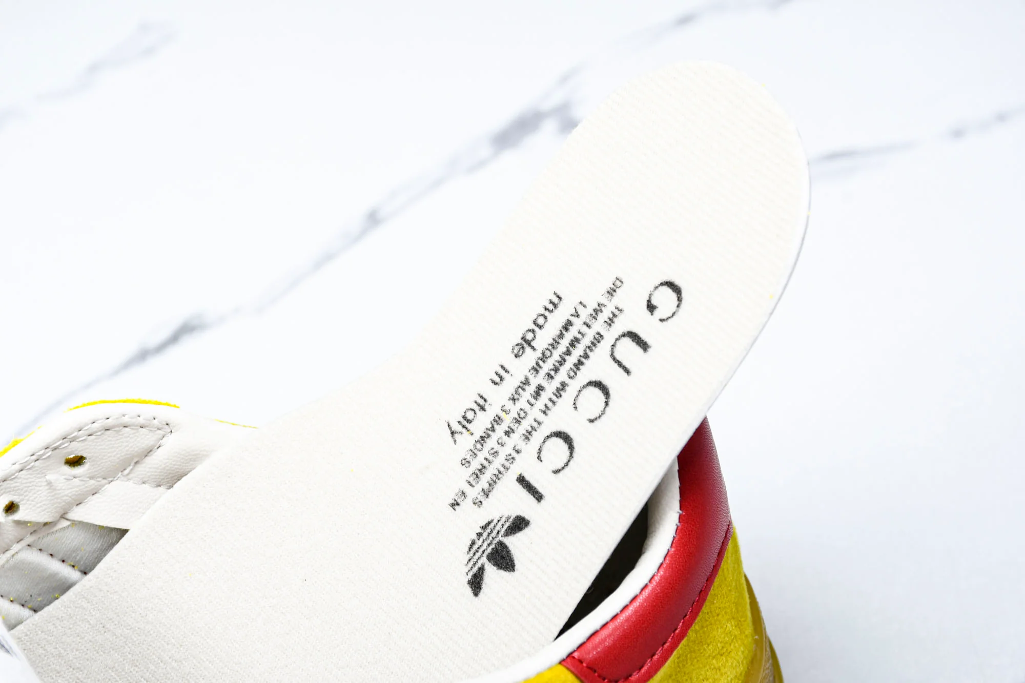 Guссi x Gazelle 'Yellow Red Velvet'