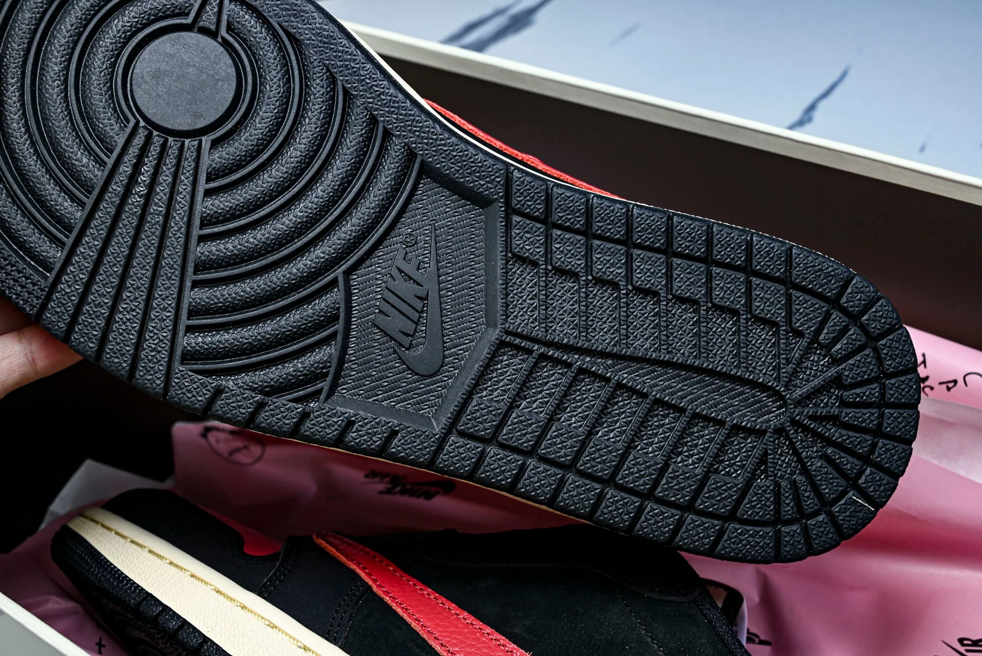 Travis Scott AJ1 Retro Low 'Black Red' (Unreleased)