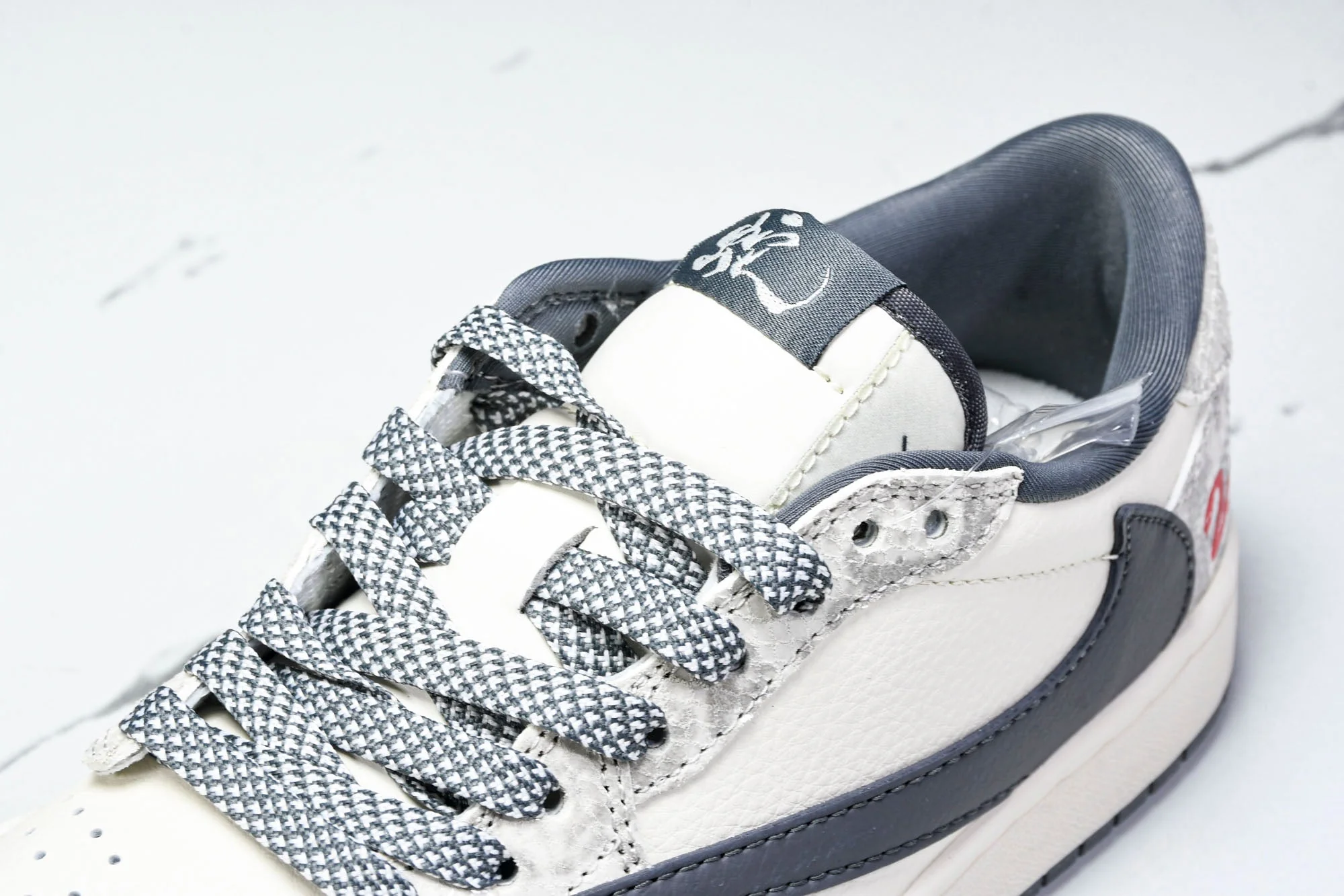 Travis Scott AJ1 Low x Year of The Snake 'White Grey' (Custom)