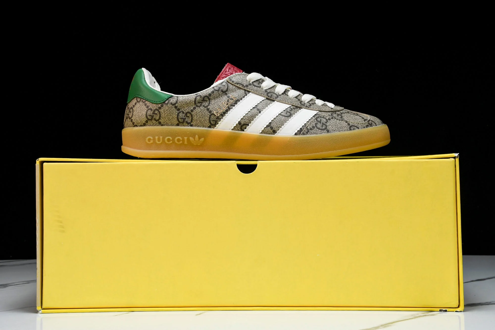 Guссi x Gazelle 'Beige GG Monogram'