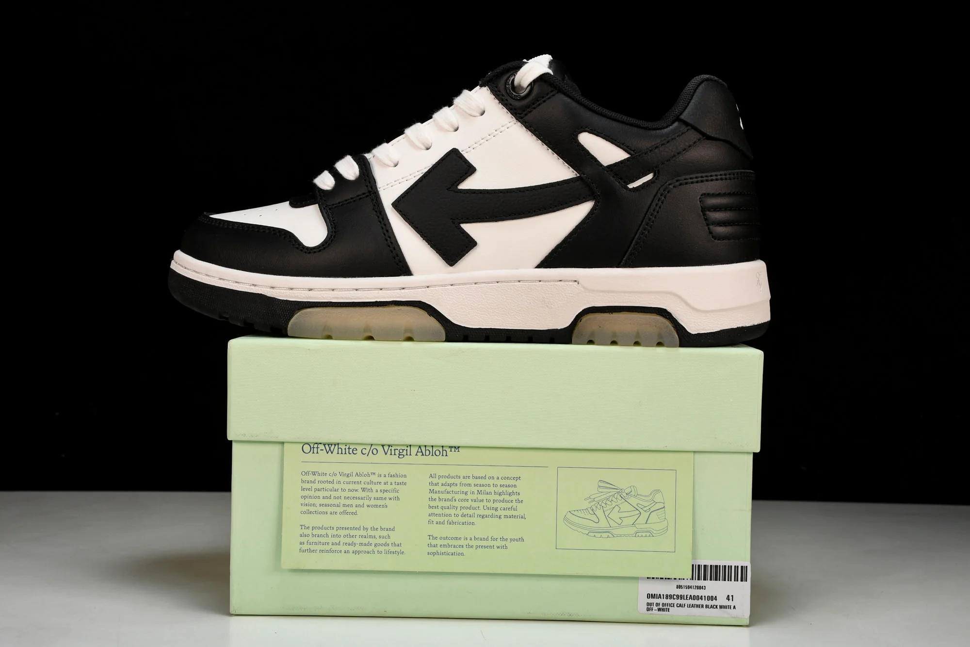 Off-White Out Of Office OOO Low Top 'Black White' (Panda)