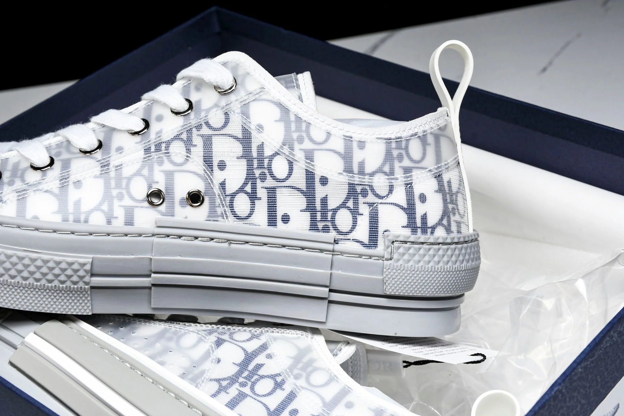 D1or B23 Low 'Oblique Grey Navy'