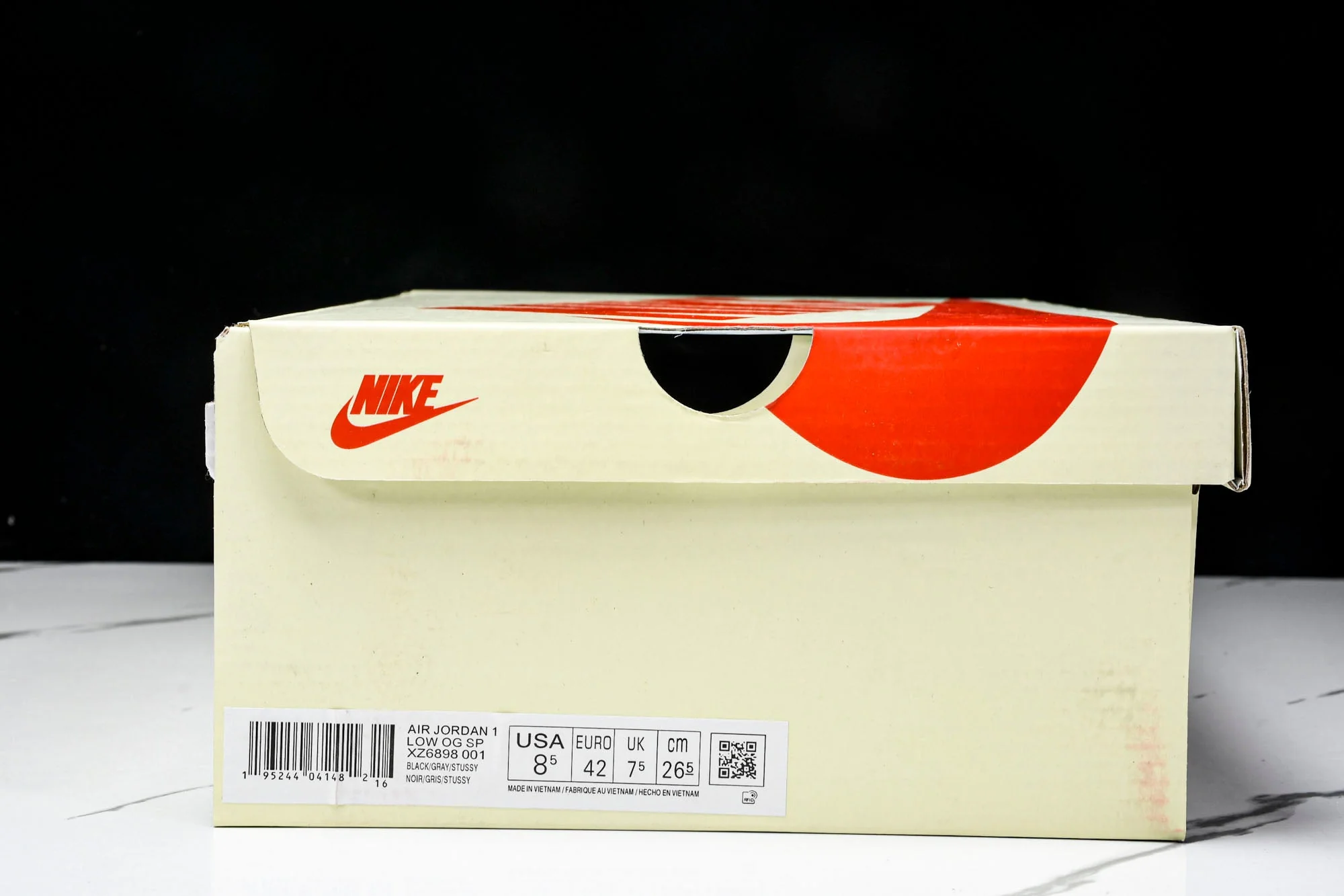 Travis Scott AJ1 Low x Stussy 'Silver Grey' (Custom)