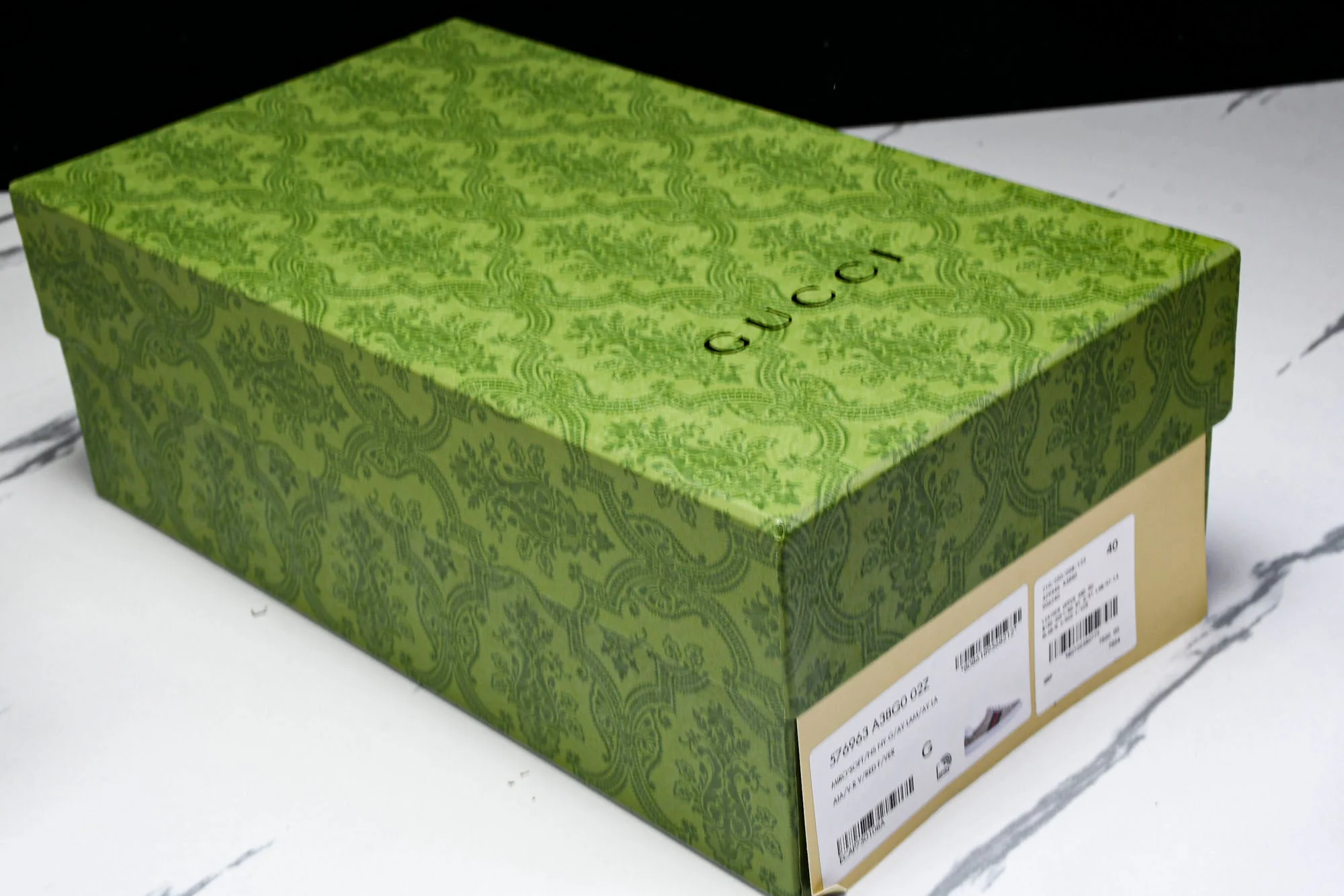 Guссi Ace Web 'Embossed Beige Monogram'