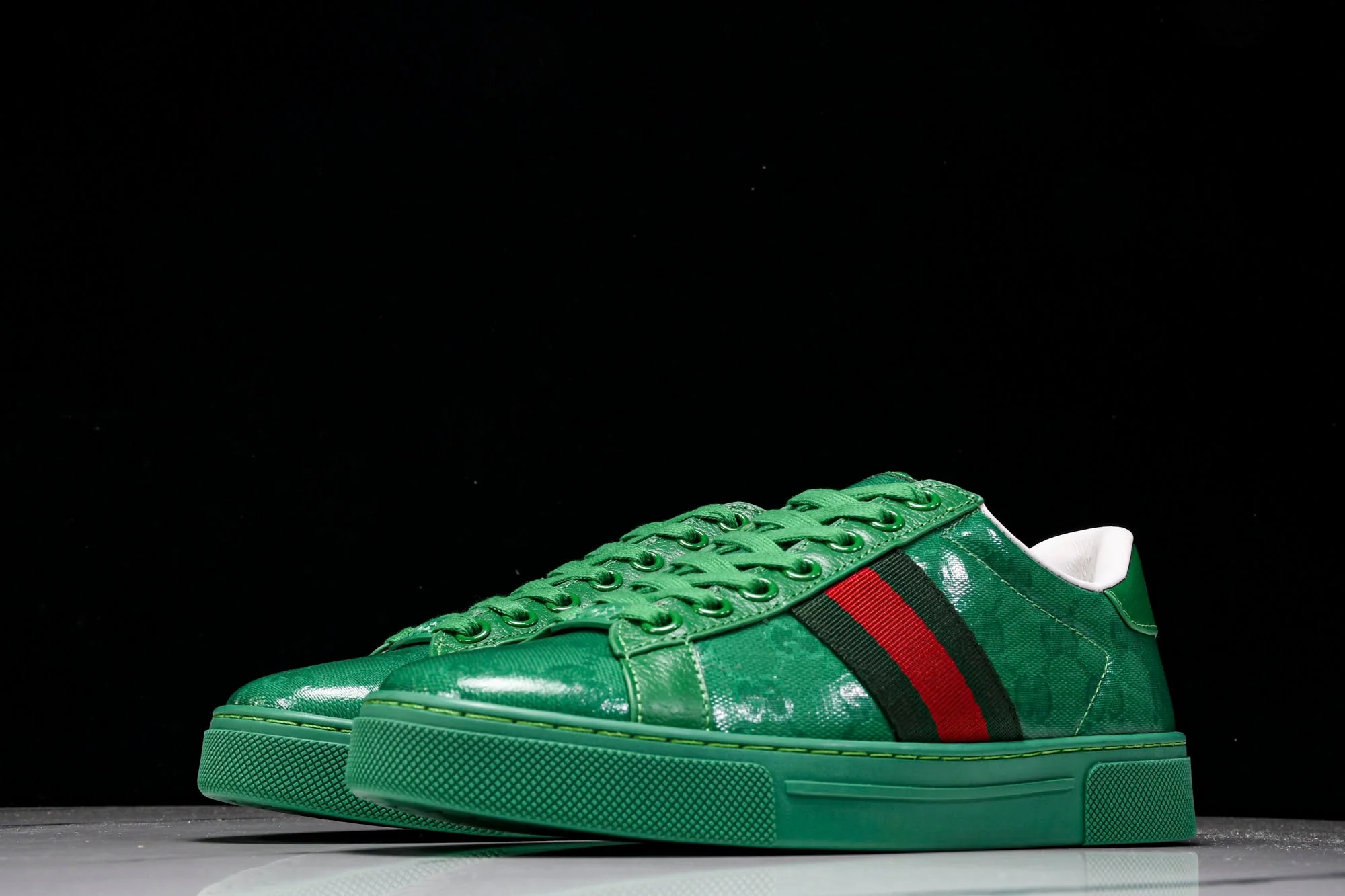 Guссi Ace Web 'Green Monogram'