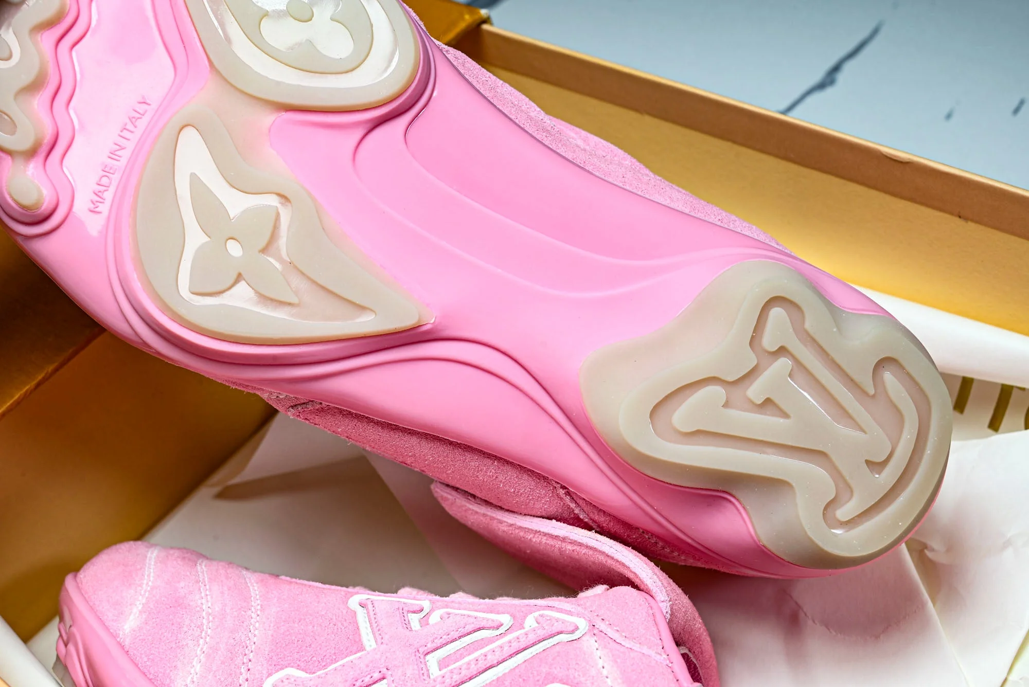 Louis Vuittоп Footprint Soccer Sneaker 'Pink Suede'