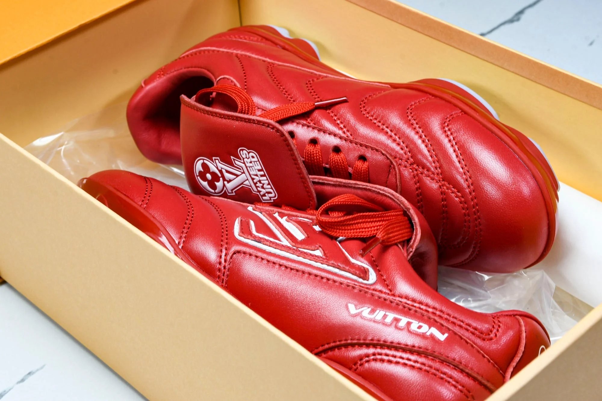 Louis Vuittоп Footprint Soccer Sneaker 'Red'