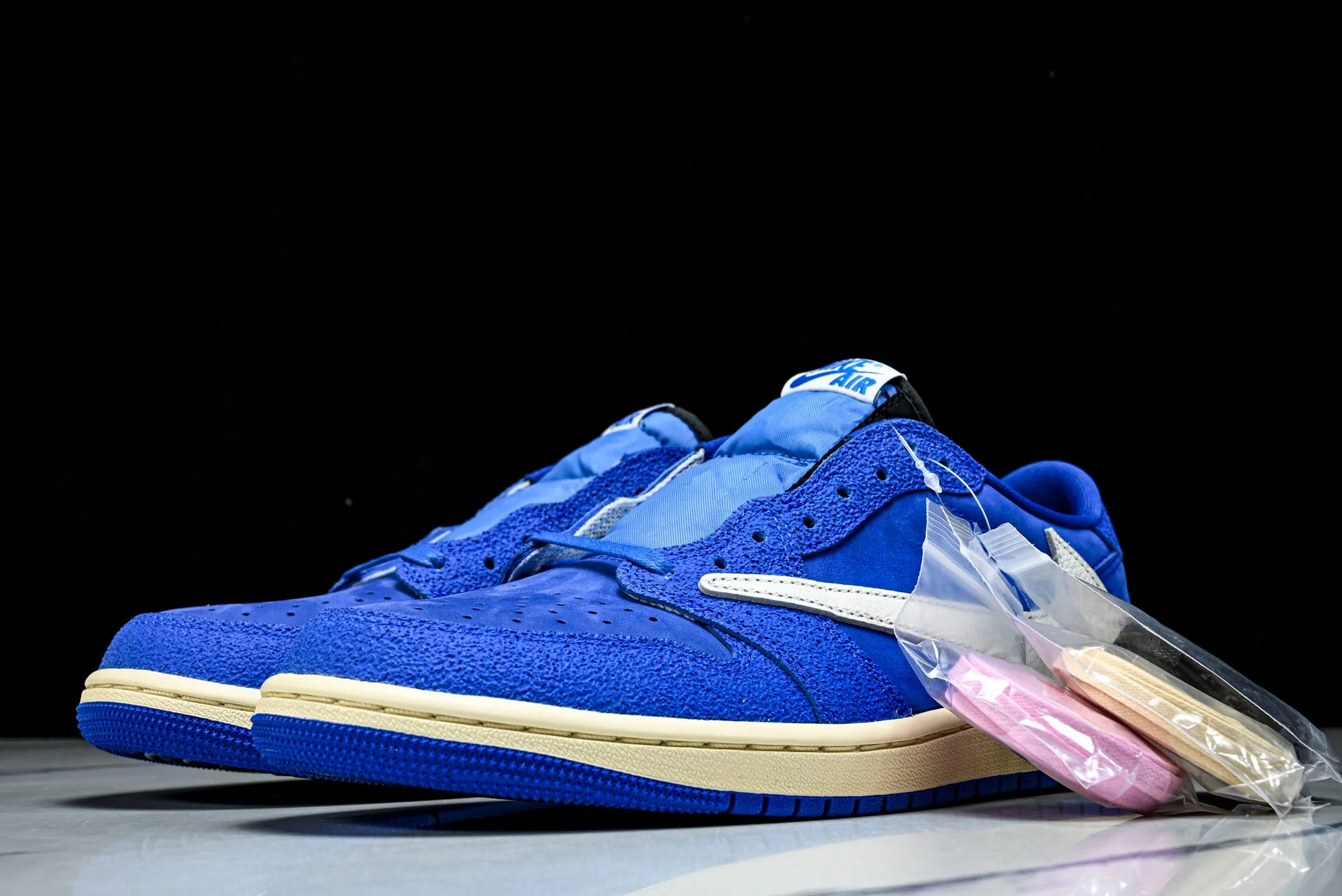 Travis Scott x Fragment AJ1 Low 'Reverse Sail Military Blue' (Unreleased)