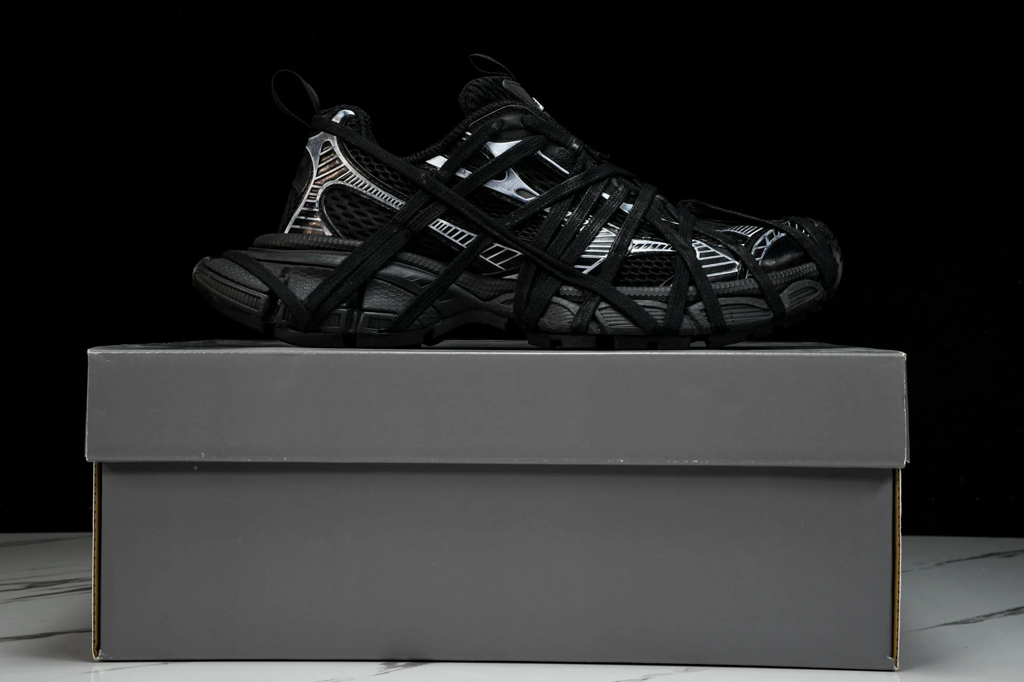 3XL Sneaker Extreme Lace 'Black Silver'