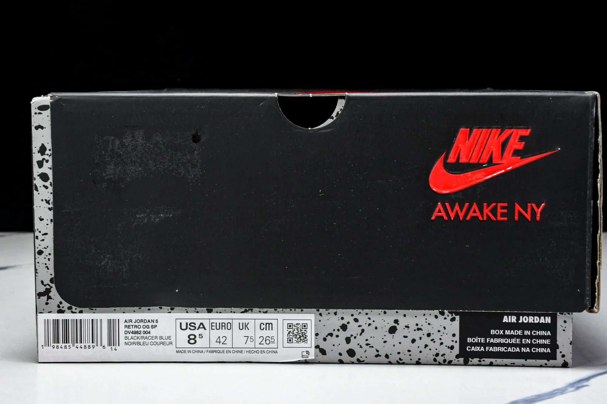 AJ5 Retro x Awake NY 'Black Racer Blue'