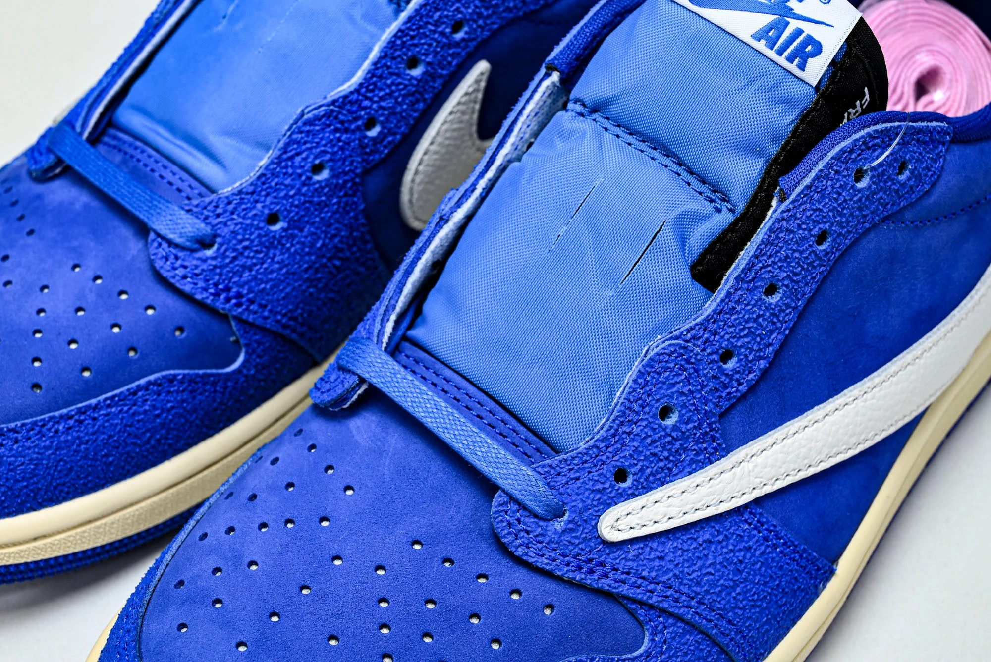 Travis Scott x Fragment AJ1 Low 'Reverse Sail Military Blue' (Unreleased)