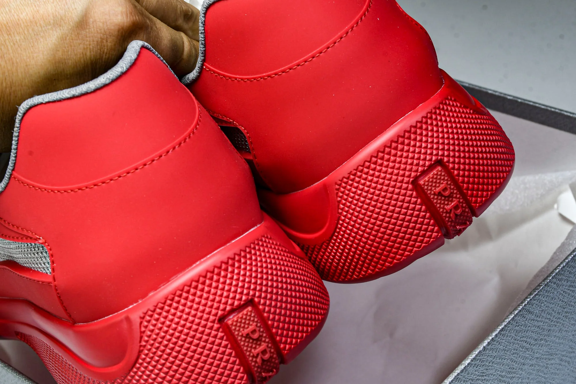 Prada America's Cup Sneaker Soft Rubber 'Red'