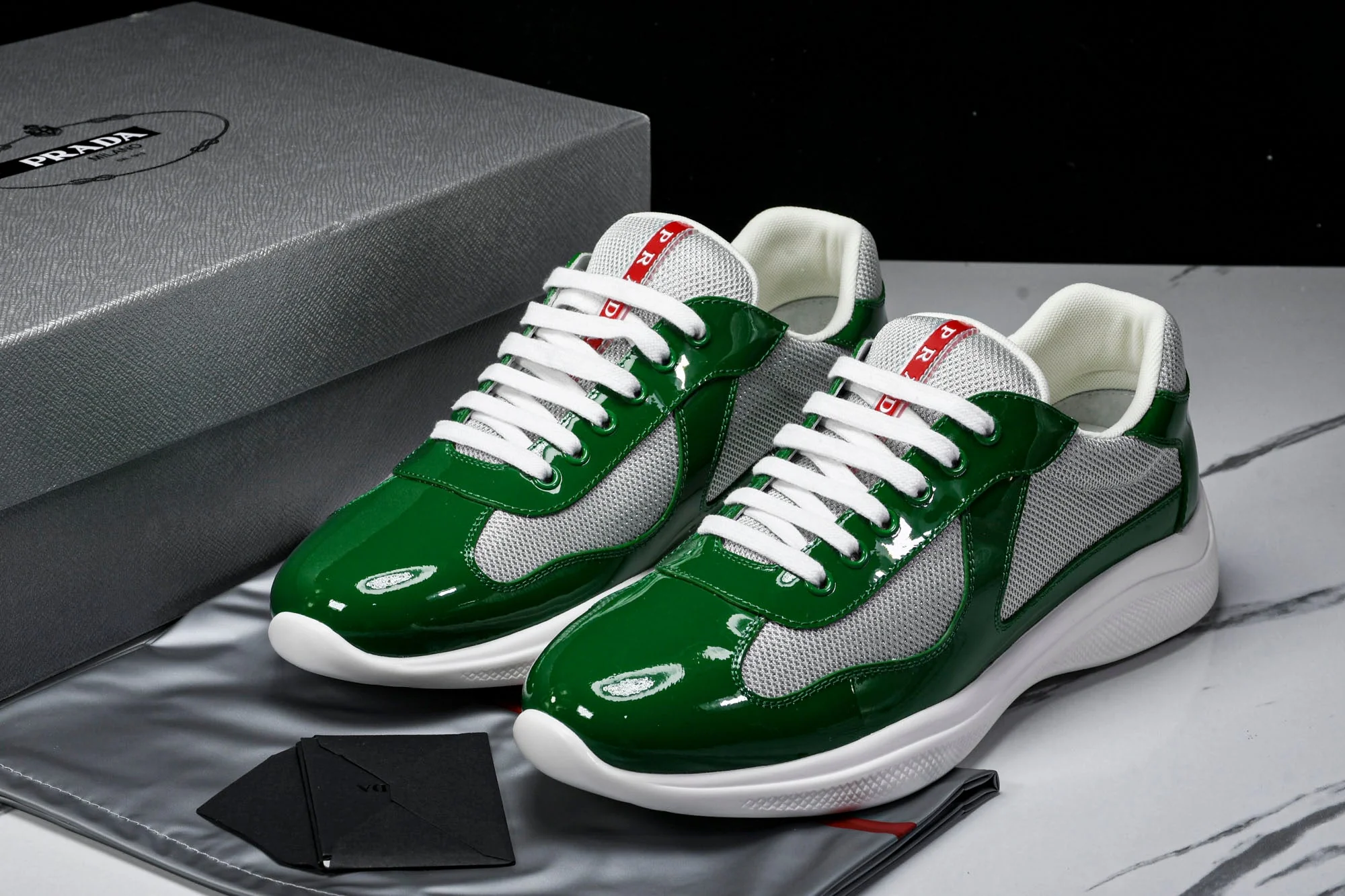 Prada America's Cup Sneaker 'Green Silver'
