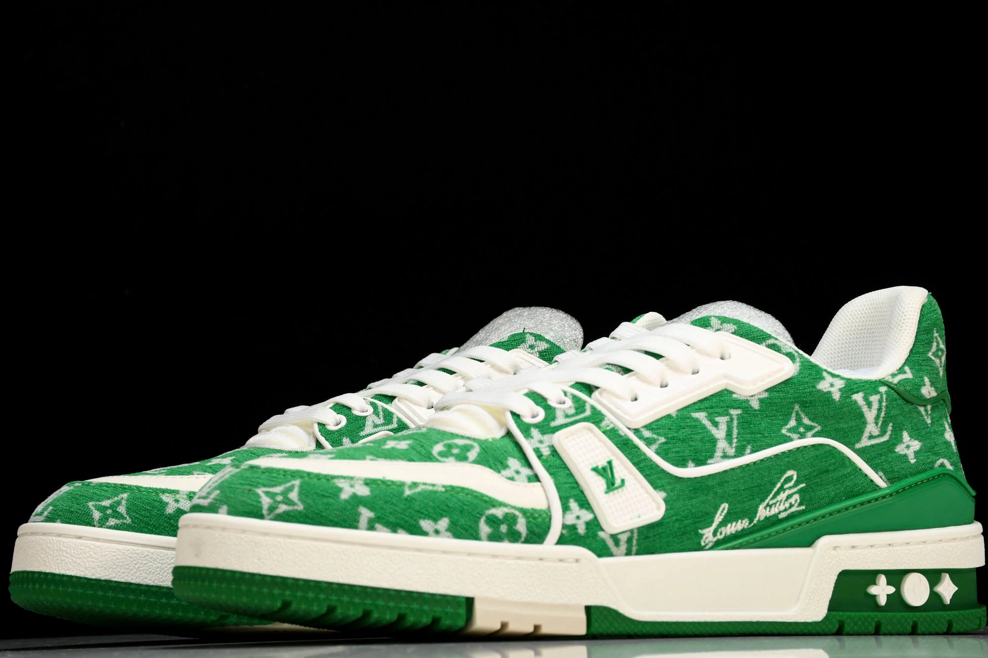 Louis Vuittоп Trainer Low 'Green Monogram Textile'