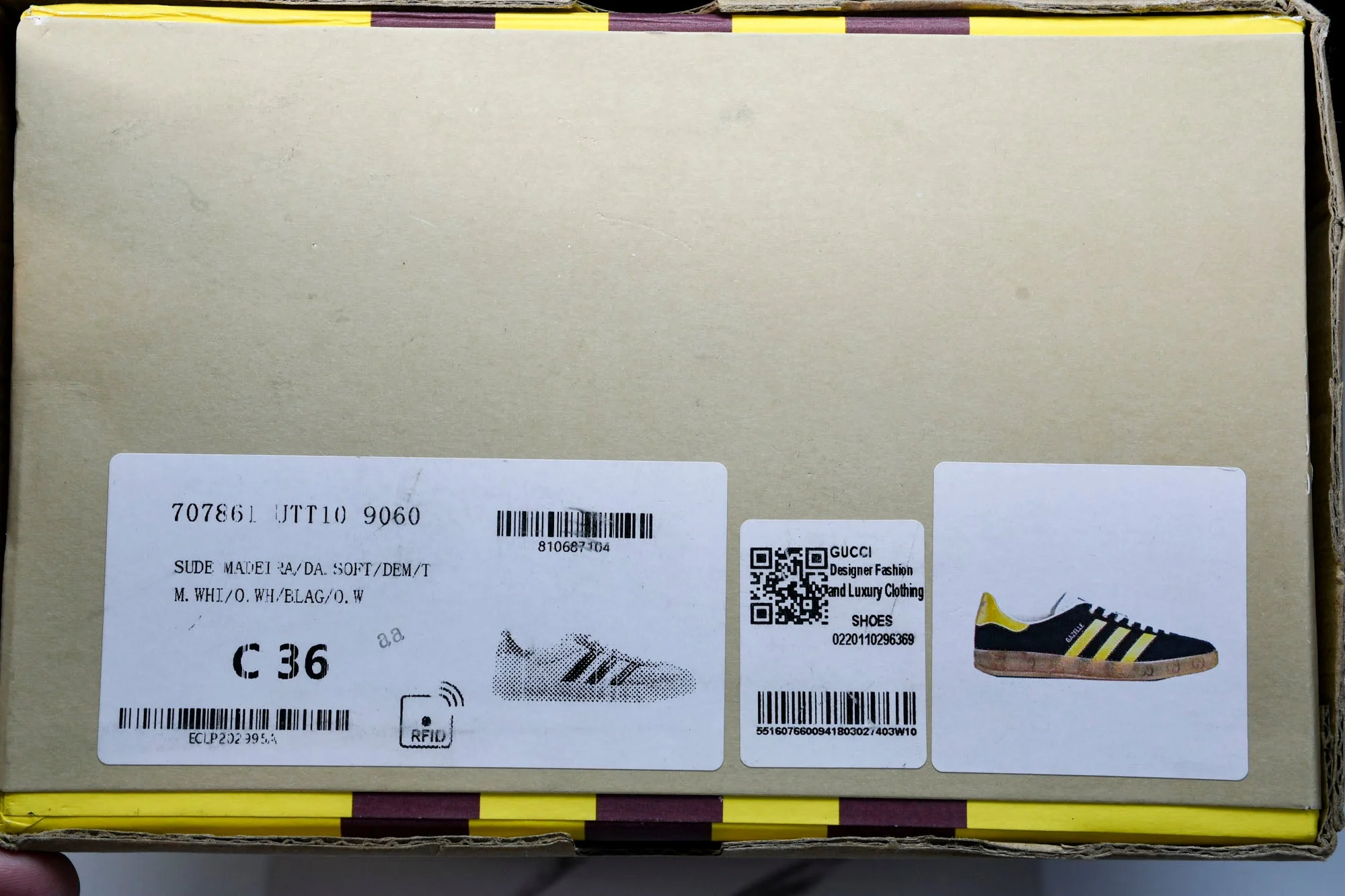 Guссi x Gazelle 'Black GG Monogram'