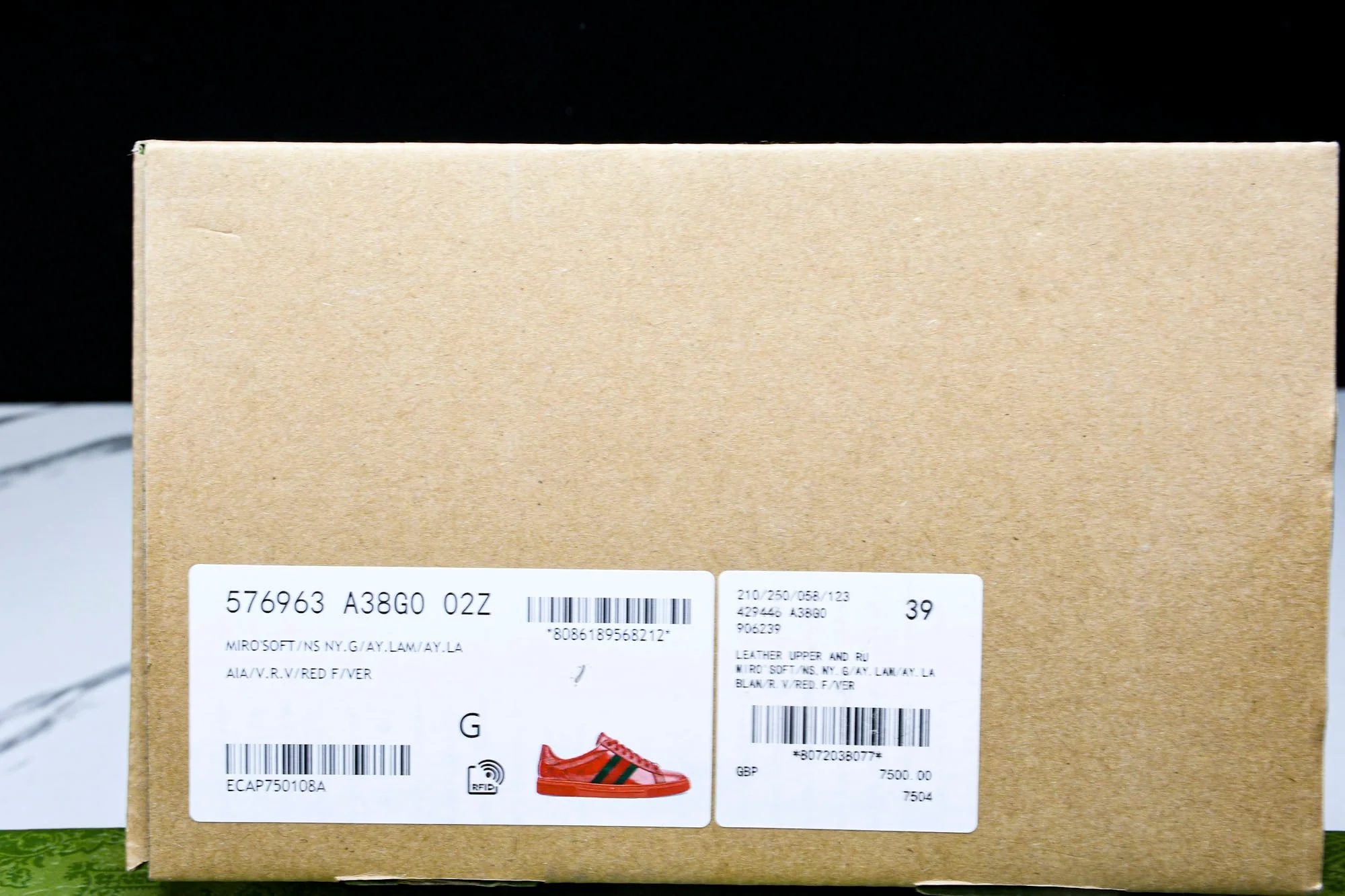 Guссi Ace Web 'Red Monogram'