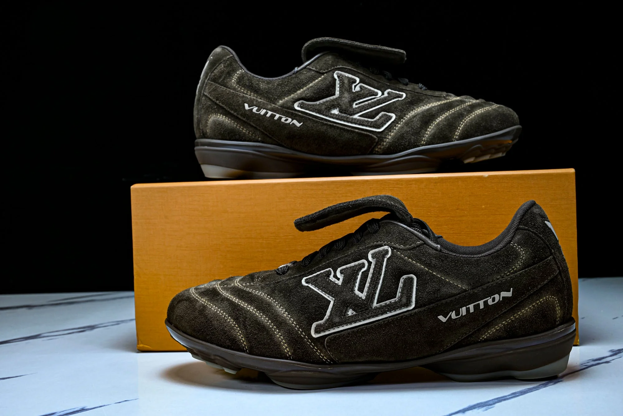 Louis Vuittоп Footprint Soccer Sneaker 'Brown Suede'