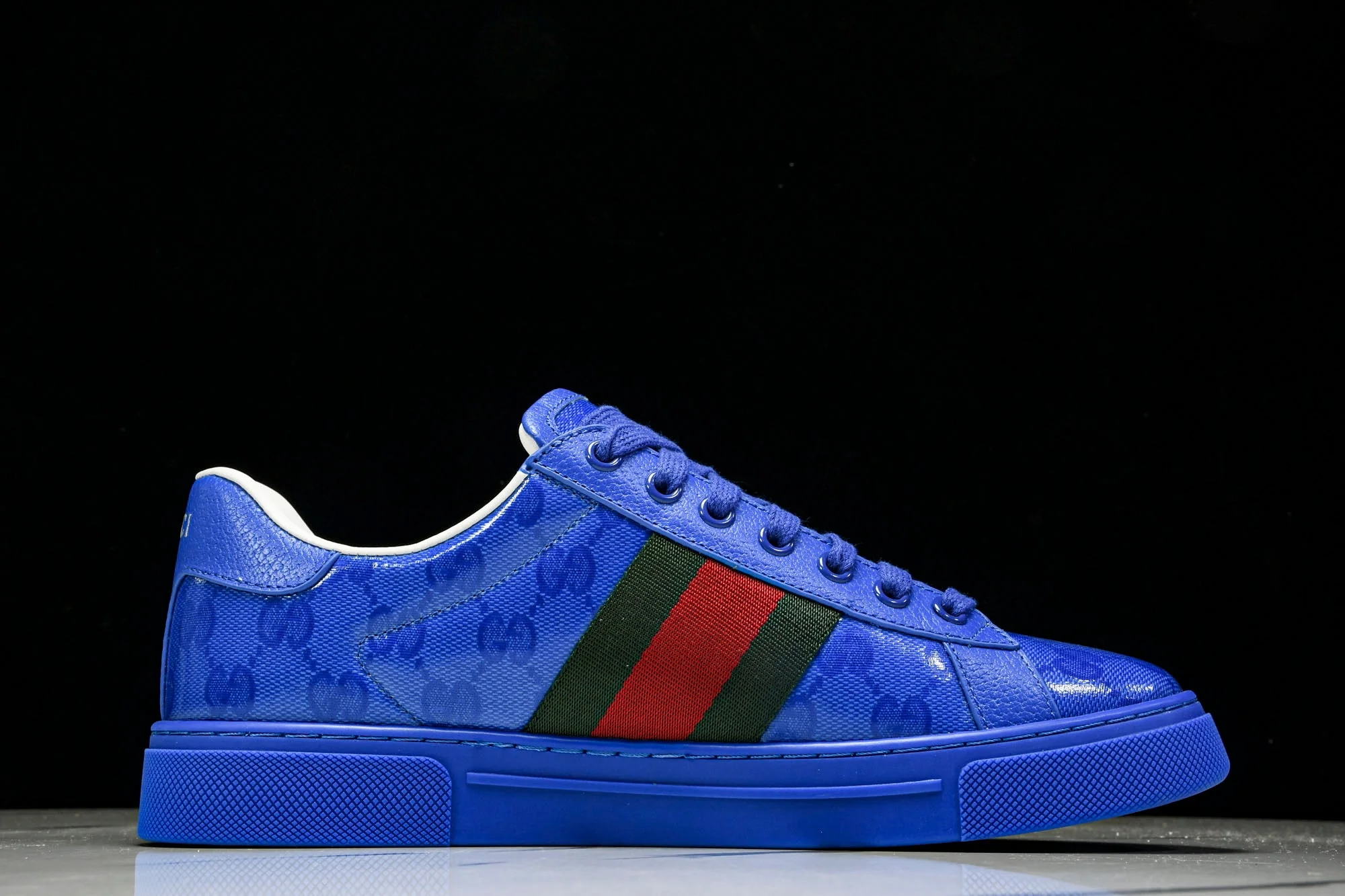 Guссi Ace Web 'Blue Monogram'