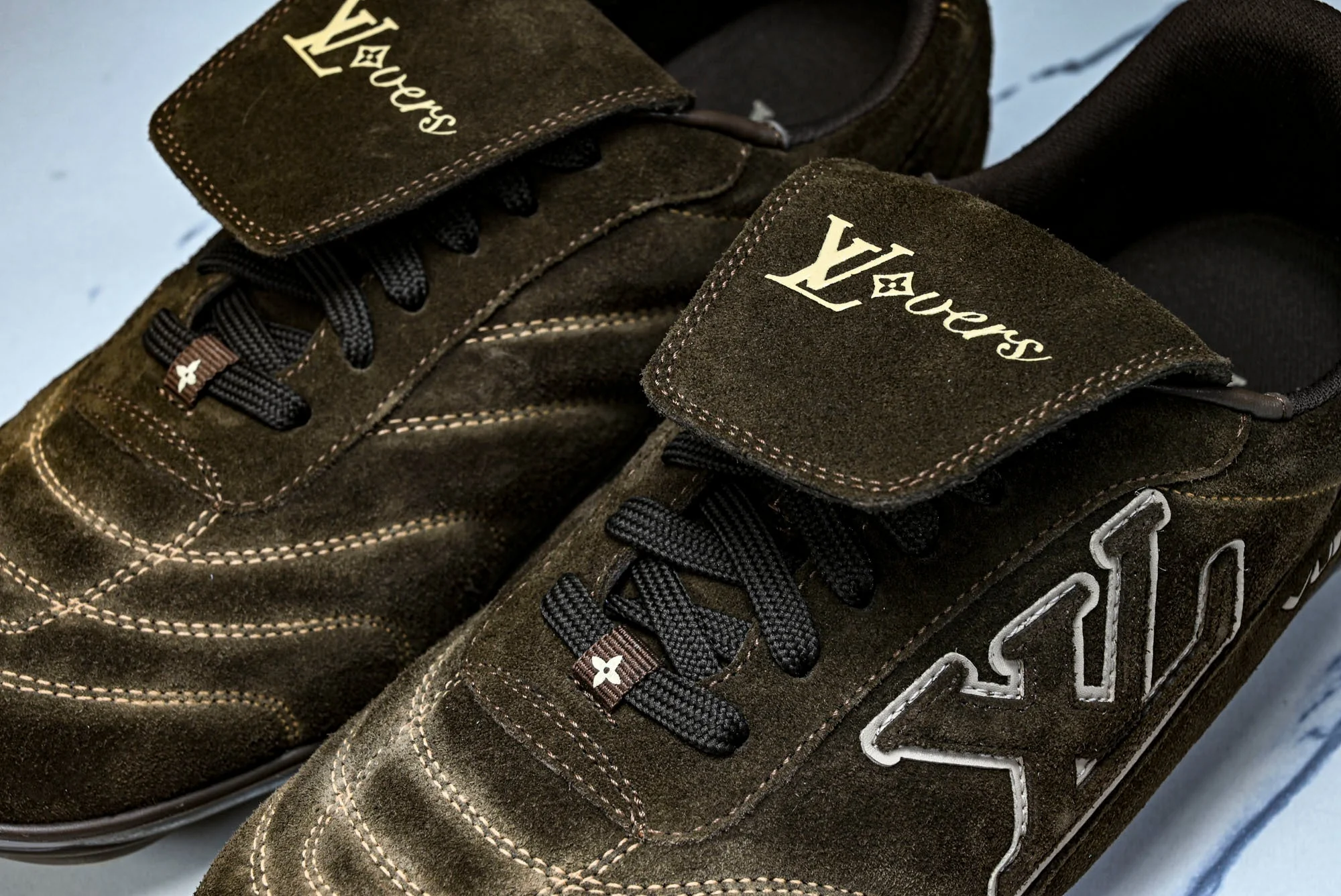 Louis Vuittоп Footprint Soccer Sneaker 'Brown Suede'