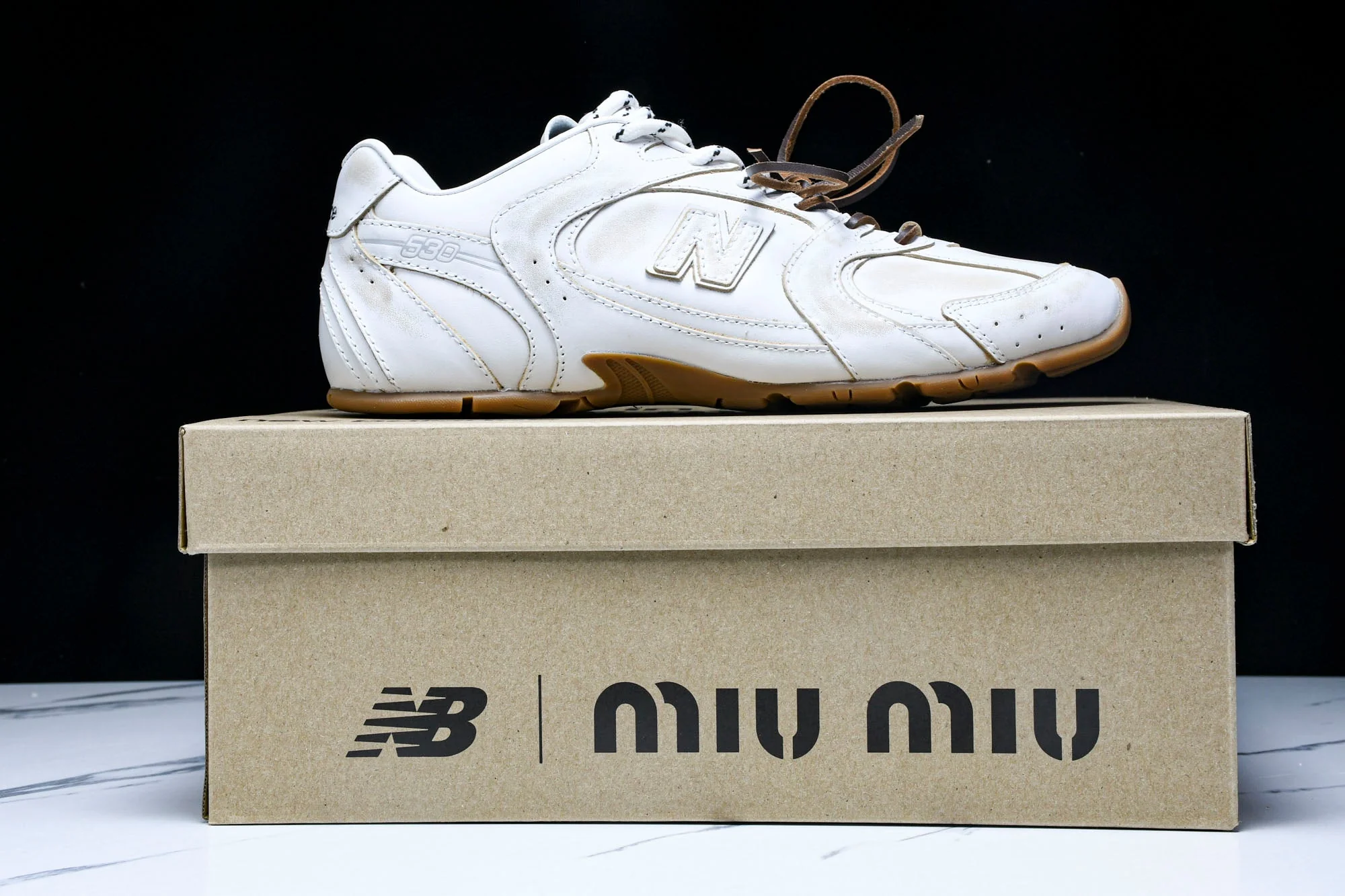 NB 530 x Miu Miu 'White Gum'