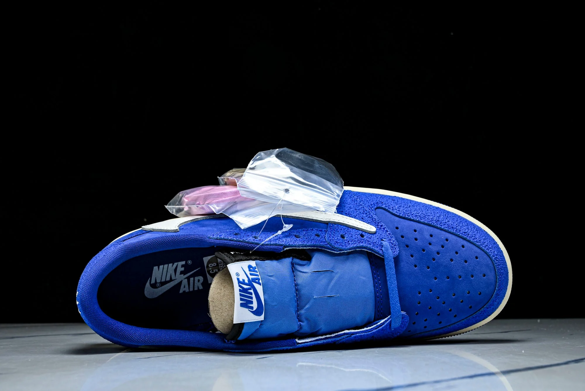 Travis Scott x Fragment AJ1 Low 'Reverse Sail Military Blue' (Unreleased)