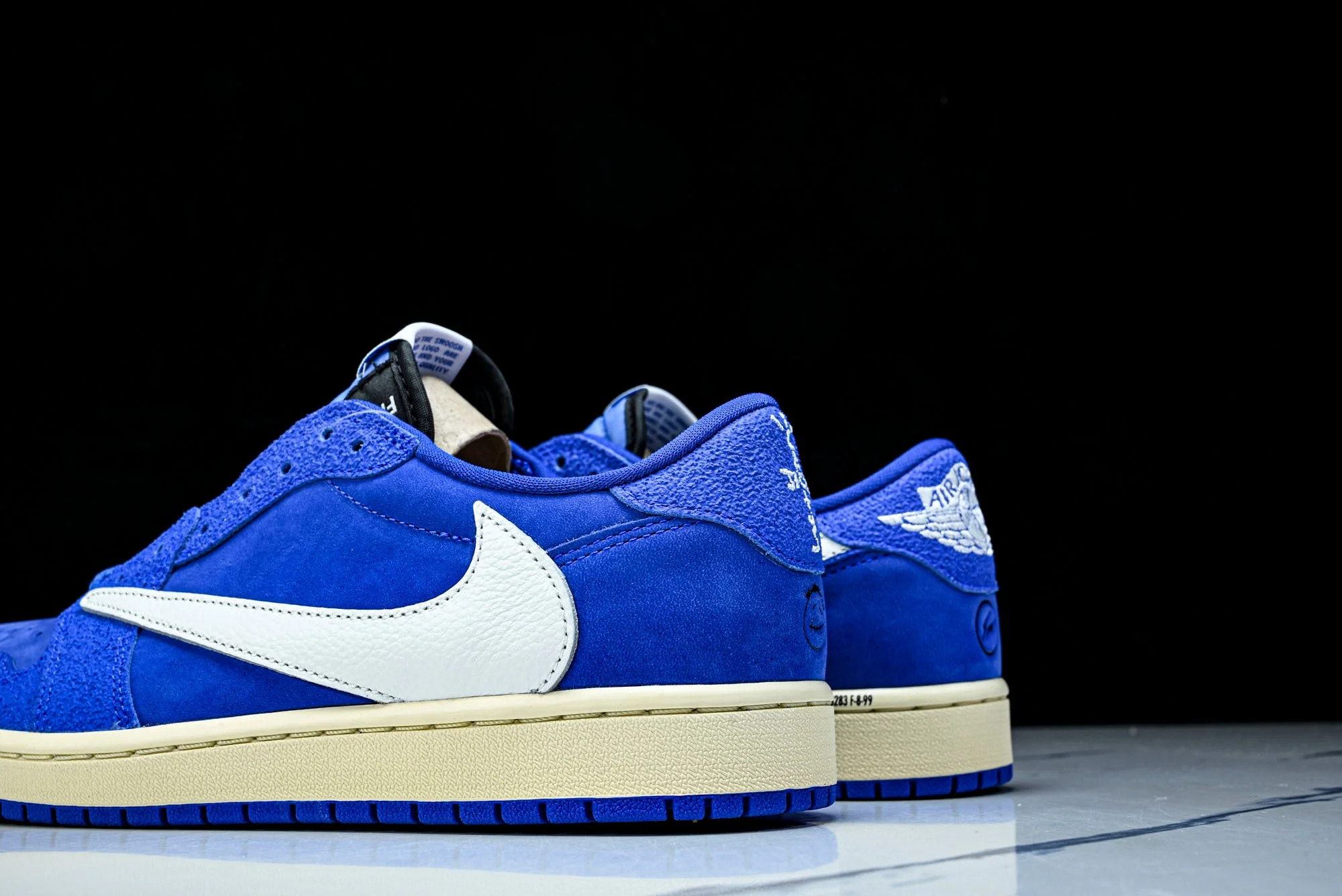 Travis Scott x Fragment AJ1 Low 'Reverse Sail Military Blue' (Unreleased)