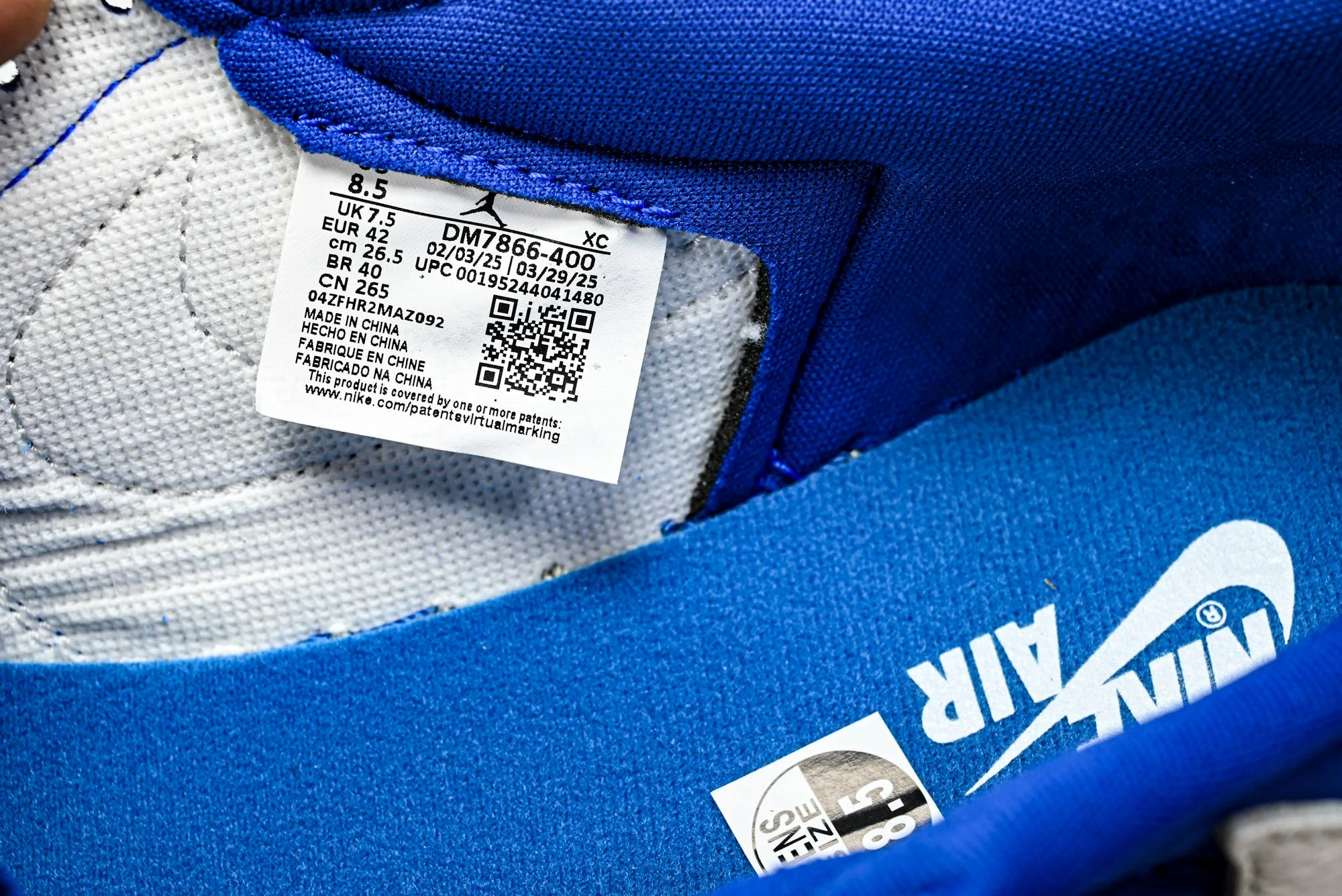 Travis Scott x Fragment AJ1 Low 'Reverse Sail Military Blue' (Unreleased)