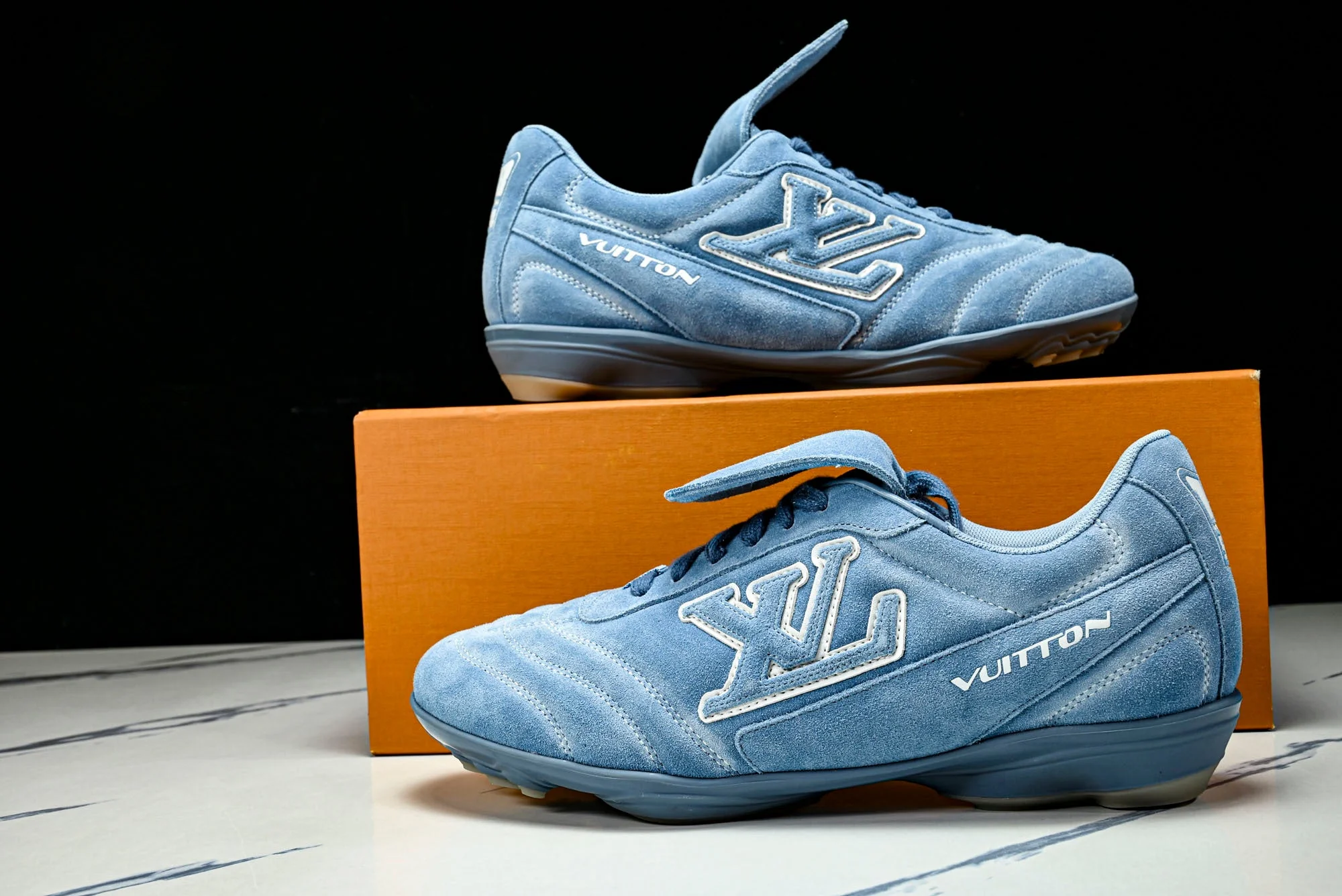 Louis Vuittоп Footprint Soccer Sneaker 'Blue Suede'