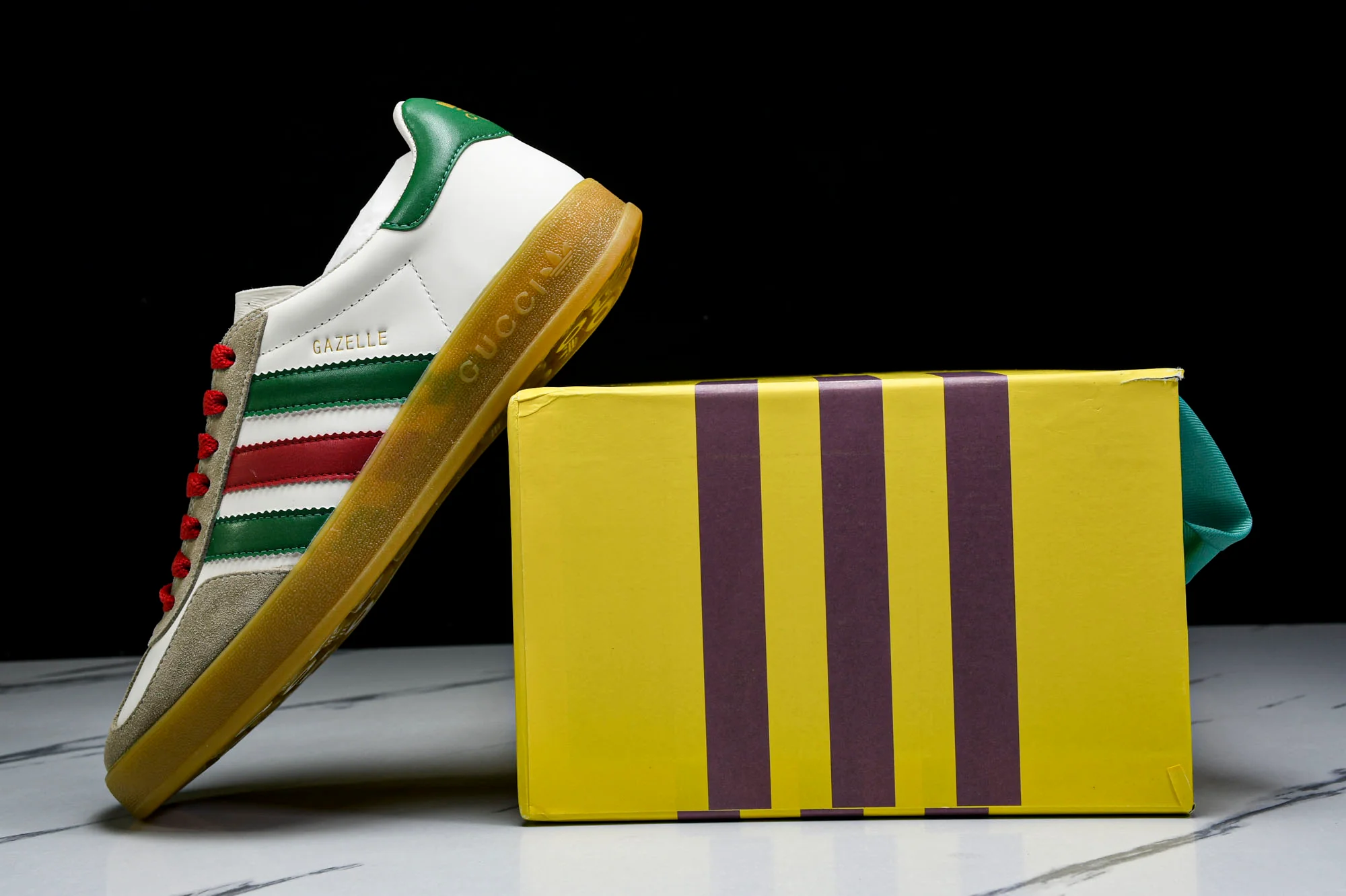 Guссi x Gazelle 'White Green Red'