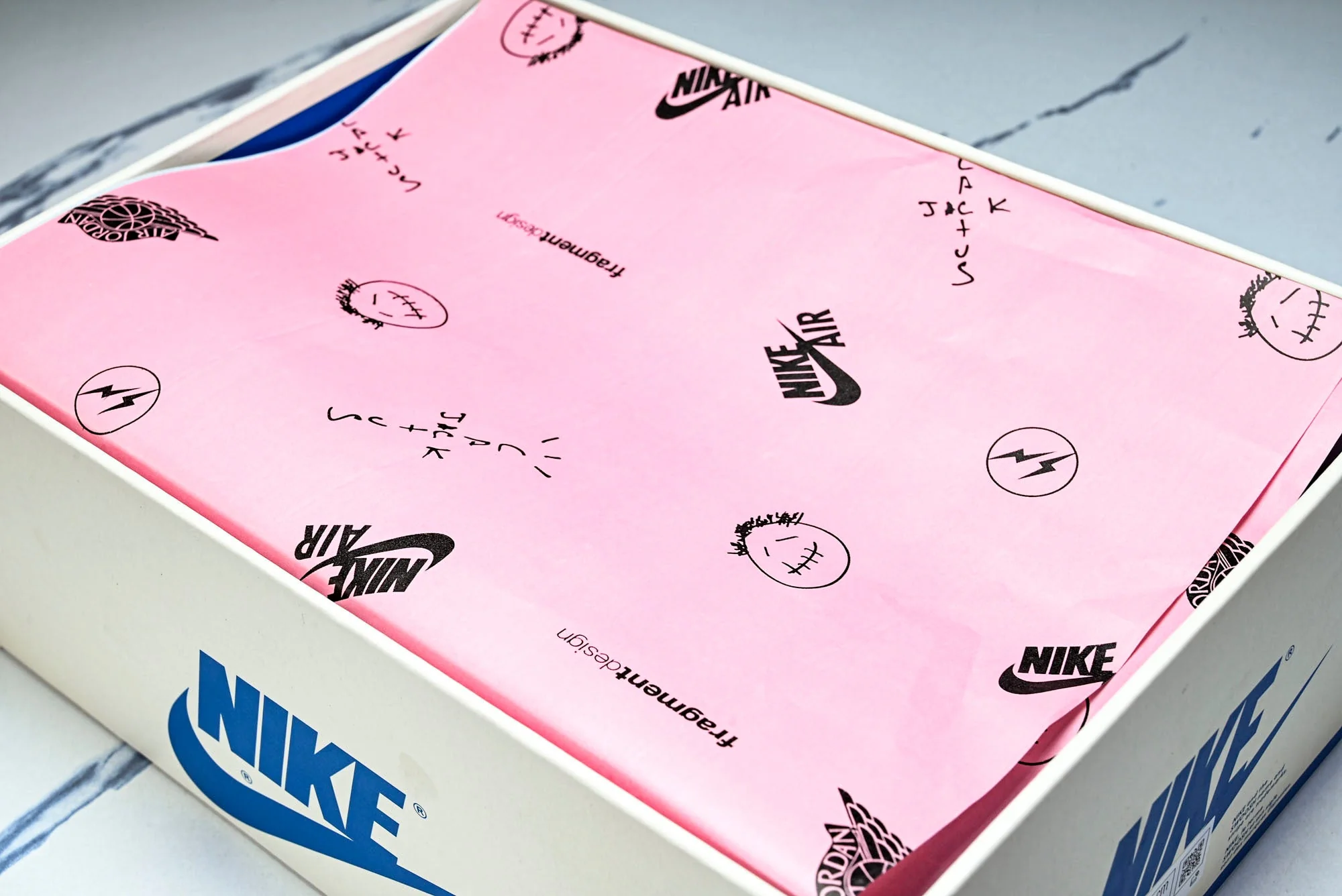 Travis Scott x Fragment AJ1 Low 'Reverse Sail Military Blue' (Unreleased)